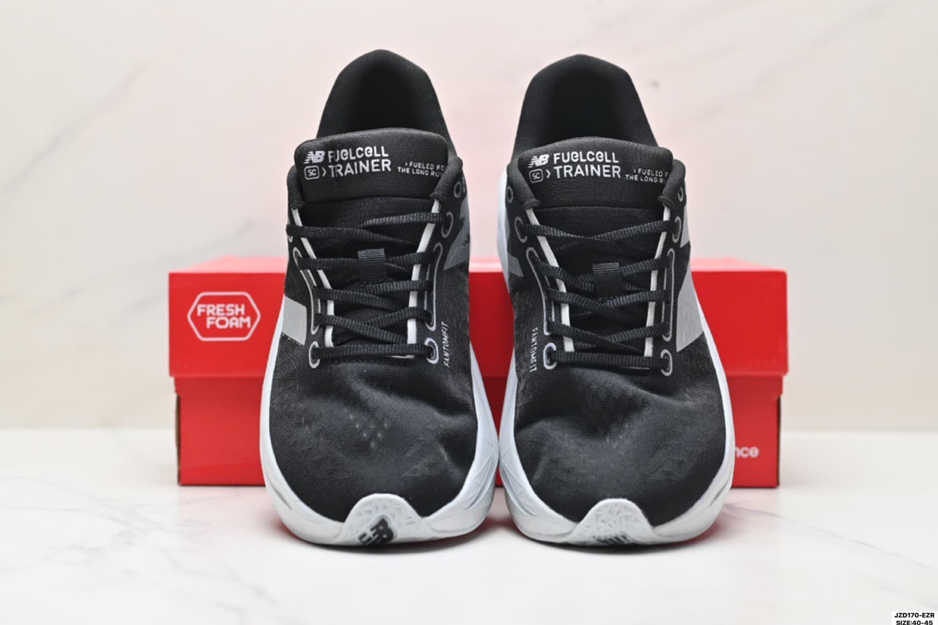 Black Upper & White Sole New Balance FuelCell Rep Shoes MFCXLK3 image 7