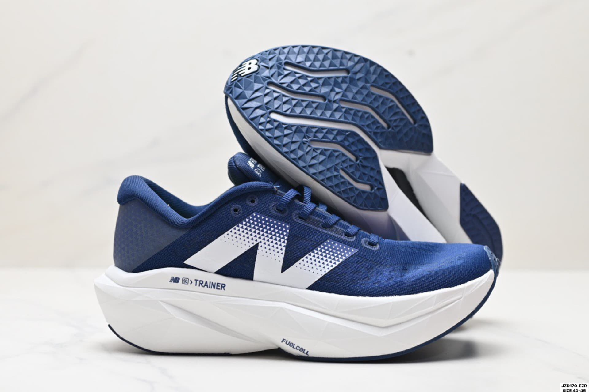 Blue Upper & White Sole New Balance FuelCell Running Shoes MFCXLK3 image 5