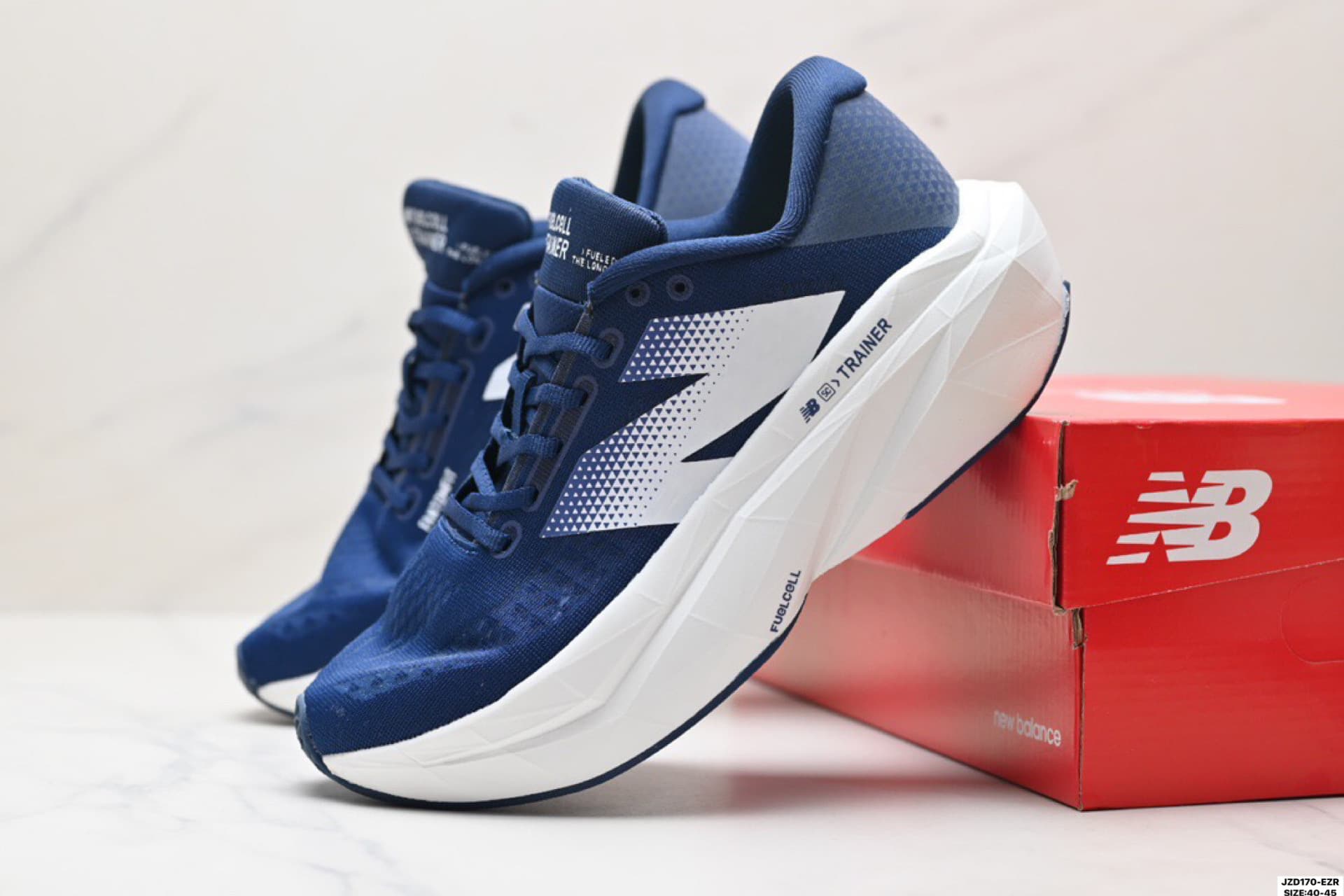 Blue Upper & White Sole New Balance FuelCell Running Shoes MFCXLK3 image 8