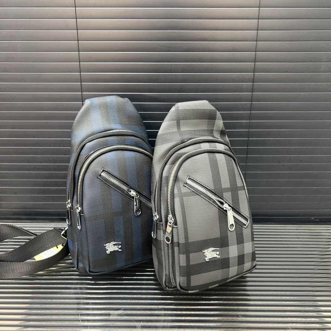 Burberry Canvas Check Fanny Pack – Crossbody Shoulder Bag 28x16cm image 1