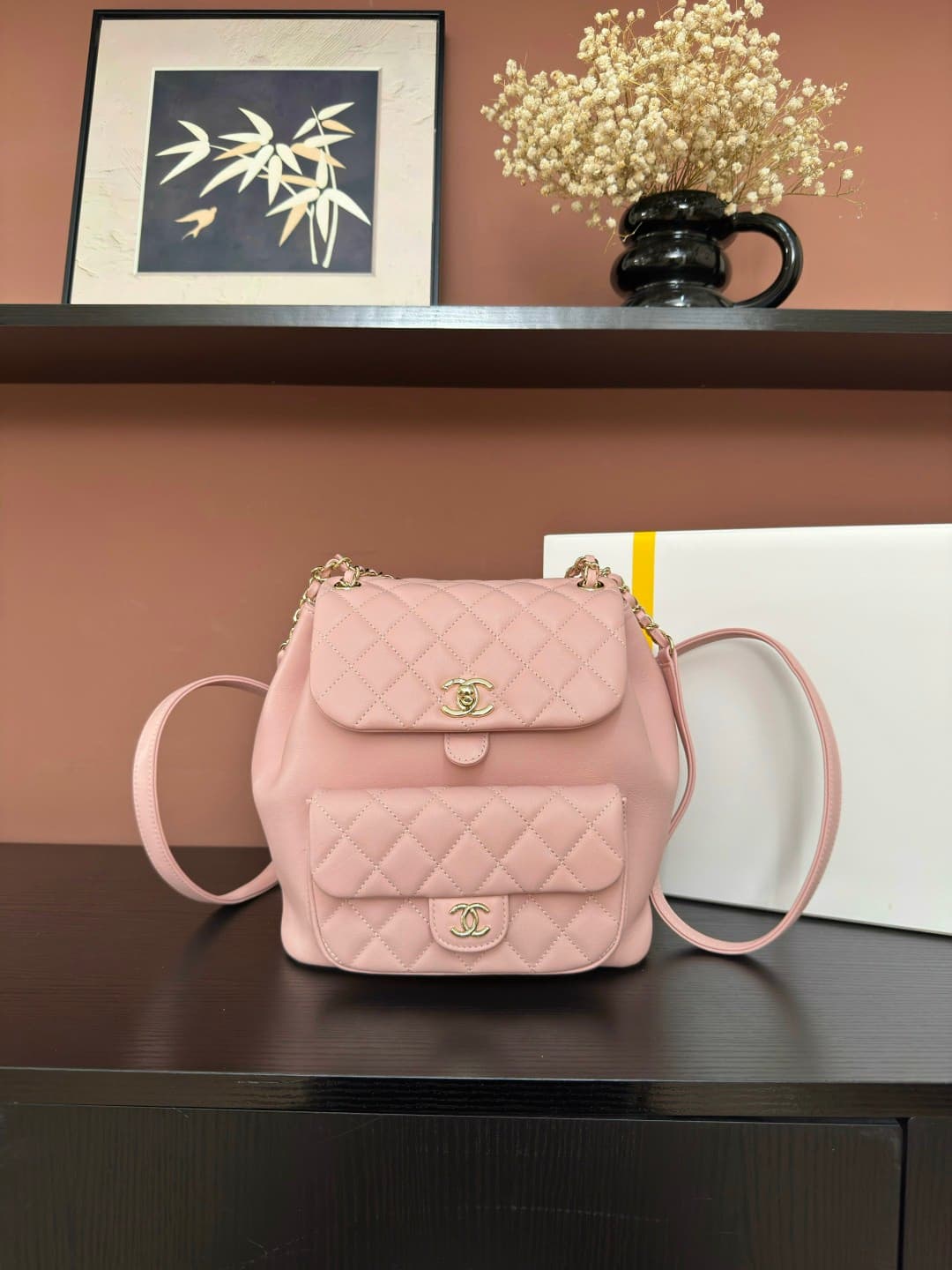 Chanel 21P Duma Backpack Pink Lambskin Rep Bag AS3618 image 1
