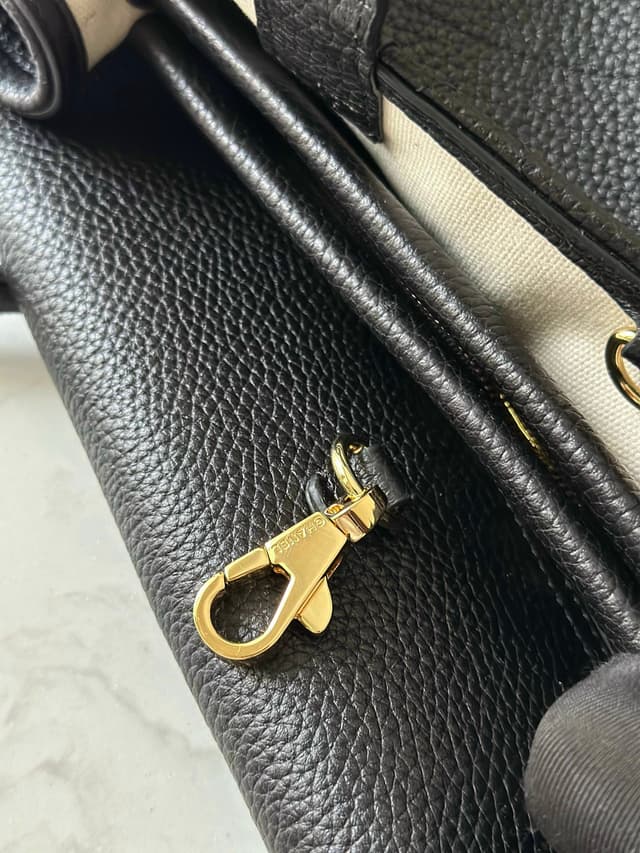 Chanel 26S Black Bowling Bag Rep Bag Yupoo 31cm Quilted Calfskin image 7