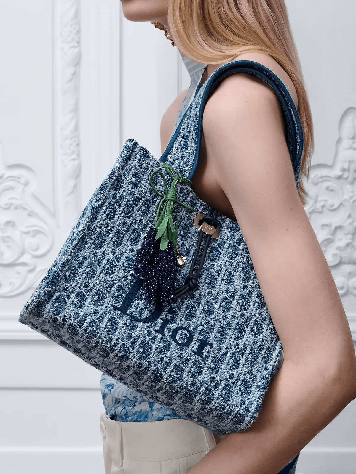 Dior Dioriviera Small Tote Bag Oblique Spongy Fabric 25.5cm image 2