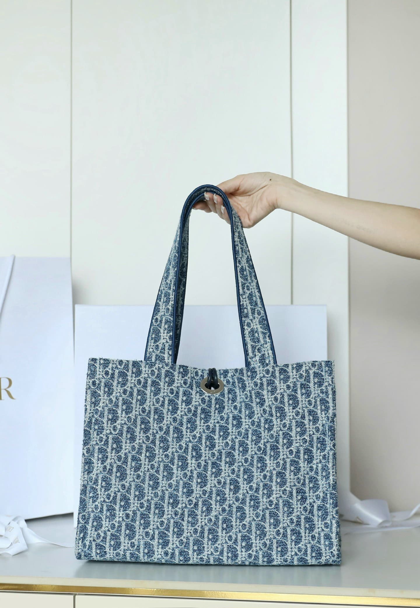 Dior Dioriviera Small Tote Bag Oblique Spongy Fabric 25.5cm image 6