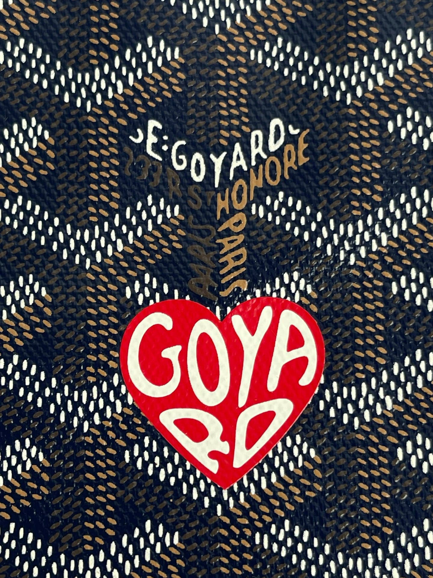 Goyardine Navy Hand-Painted Tote Bag · PA Factory image 3