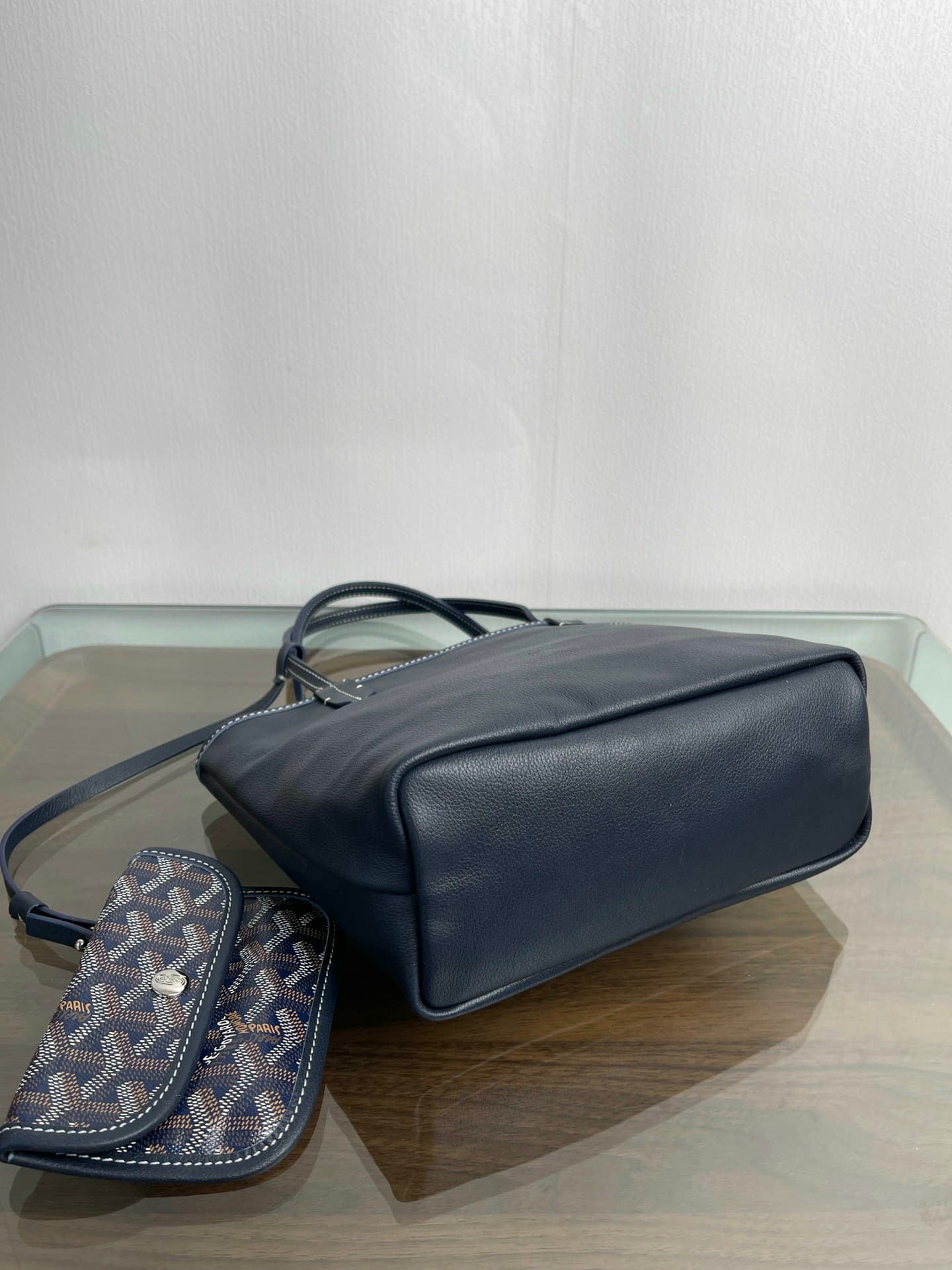 Goyardine Navy Hand-Painted Tote Bag · PA Factory image 8