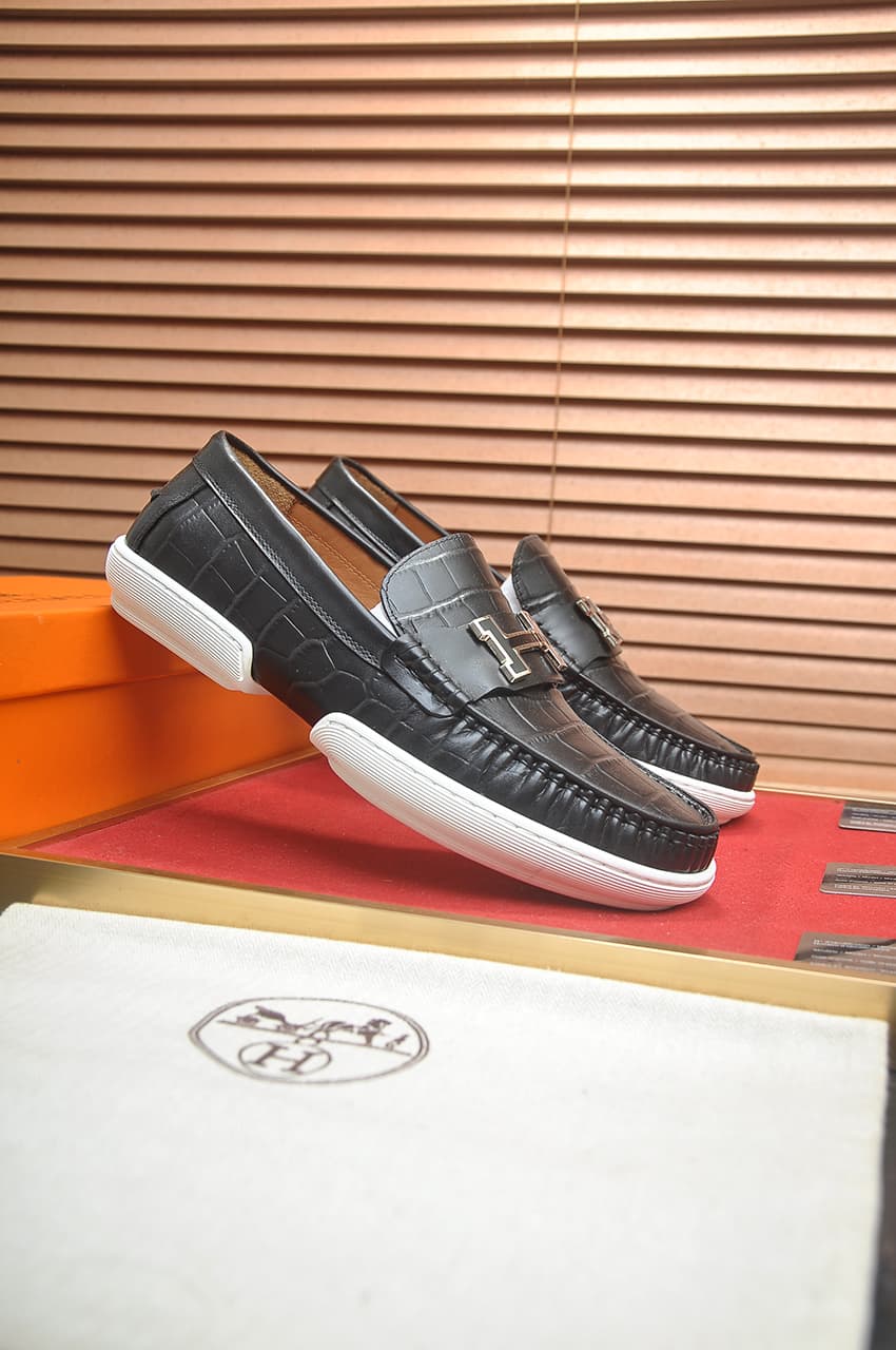 Hermes Men's Dress Shoes Dupes Black image 2