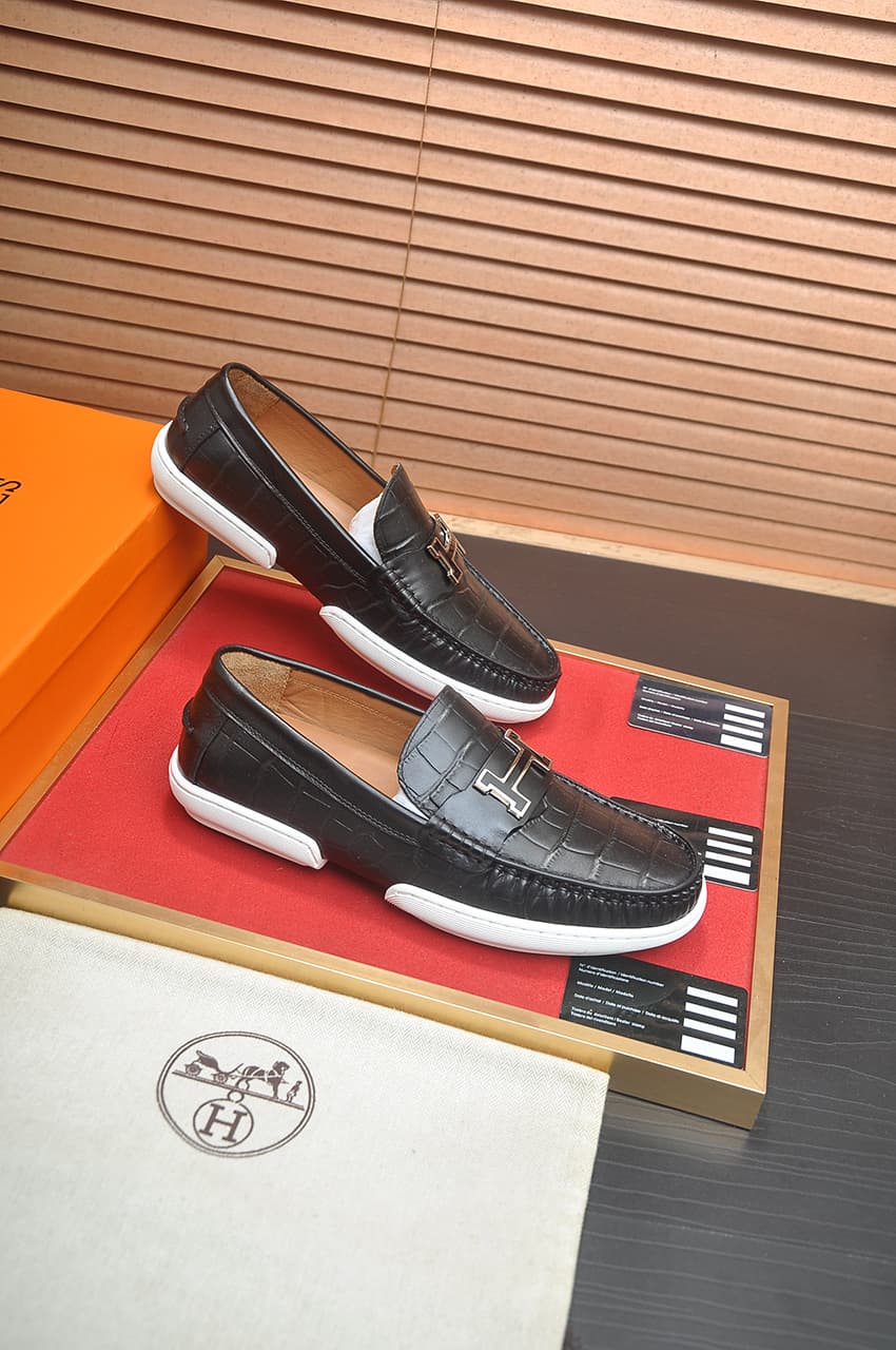 Hermes Men's Dress Shoes Dupes Black image 6