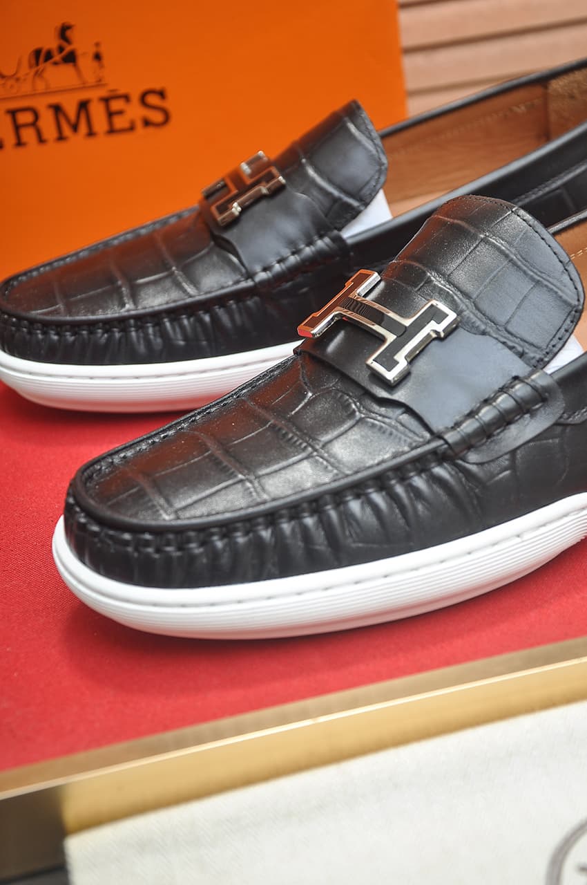 Hermes Men's Dress Shoes Dupes Black image 8