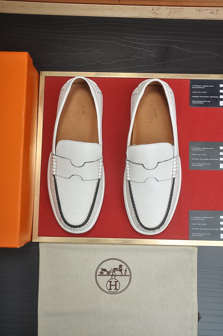 Hermes Men's Dress Shoes Dupes White