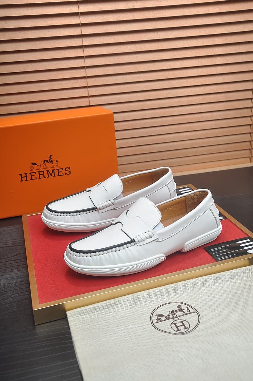 Hermes Men's Dress Shoes Dupes White image 3