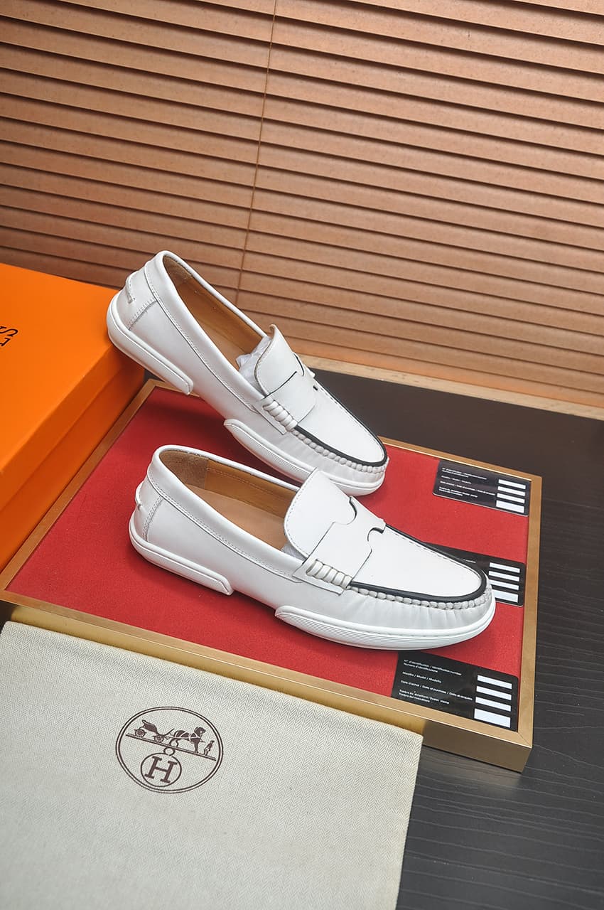 Hermes Men's Dress Shoes Dupes White image 6