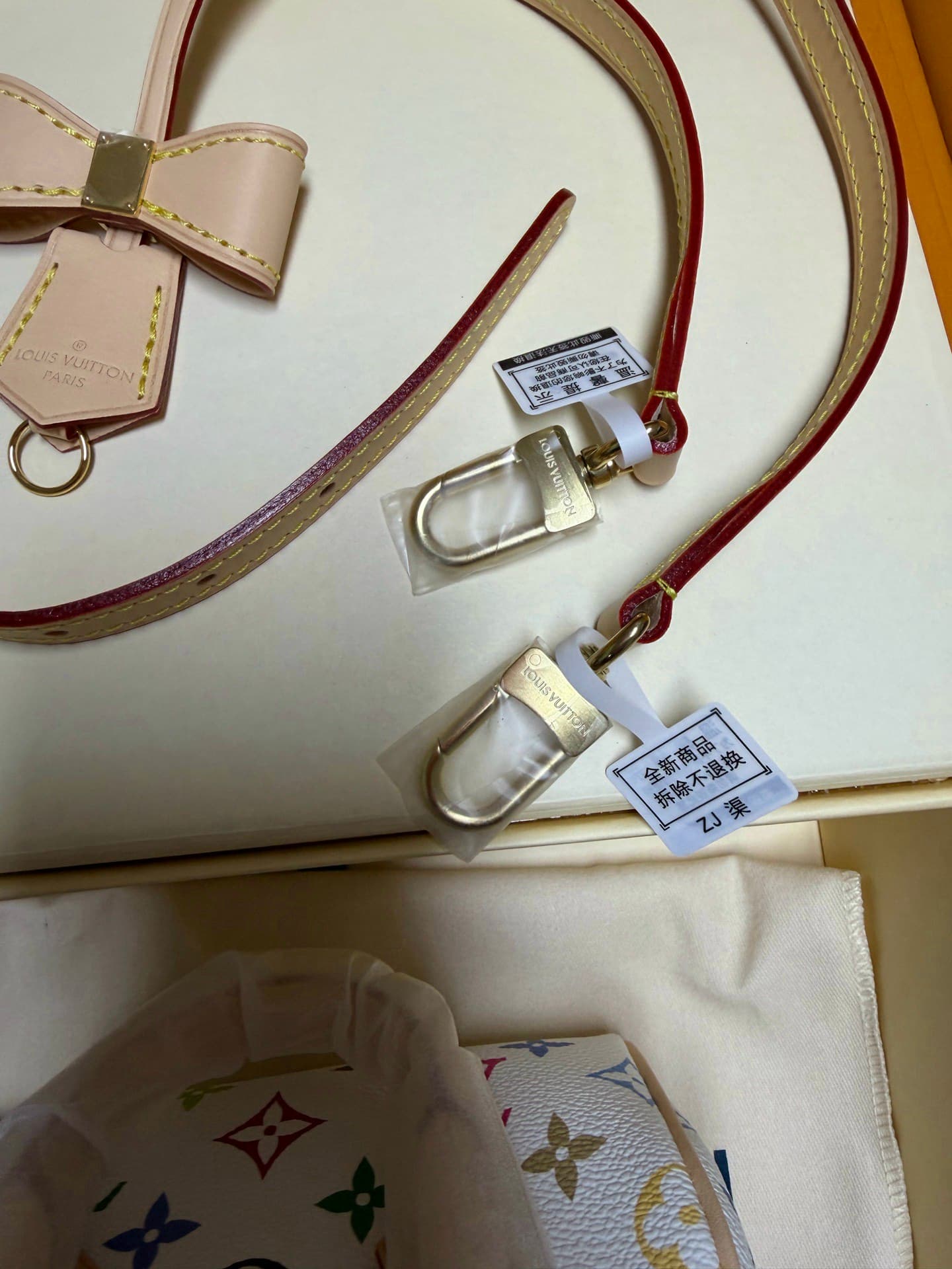 LV x TM Nano Speedy Rep Bag in White Multicolor image 9