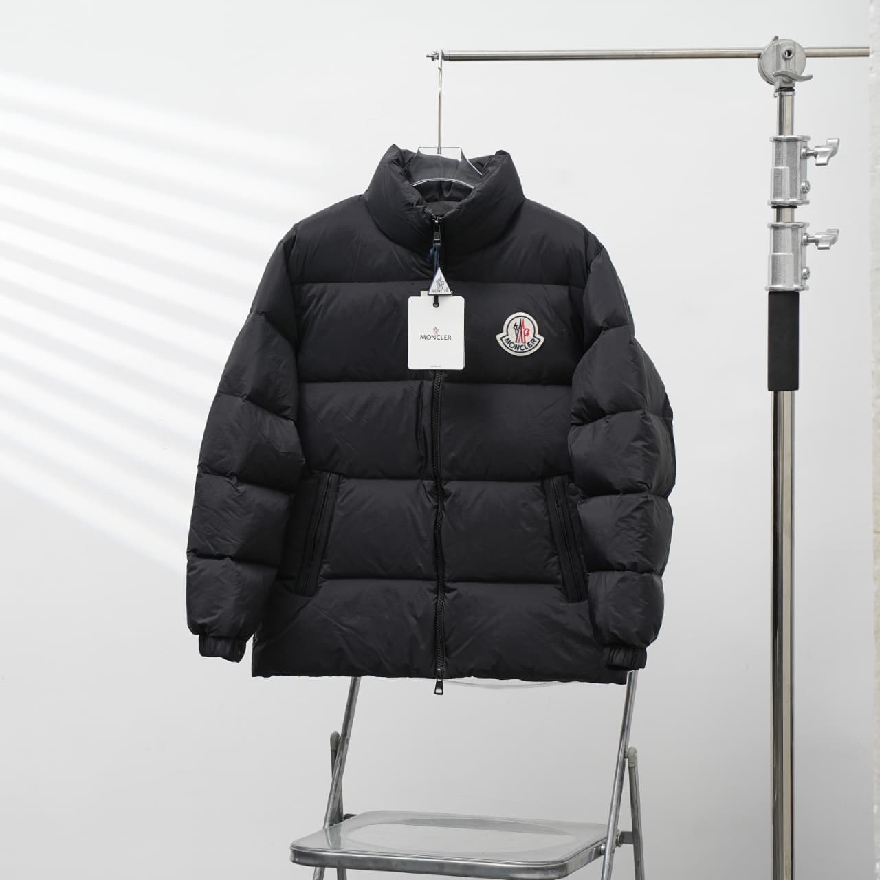 Moncler Rep Jacket | Black Chest Logo Design