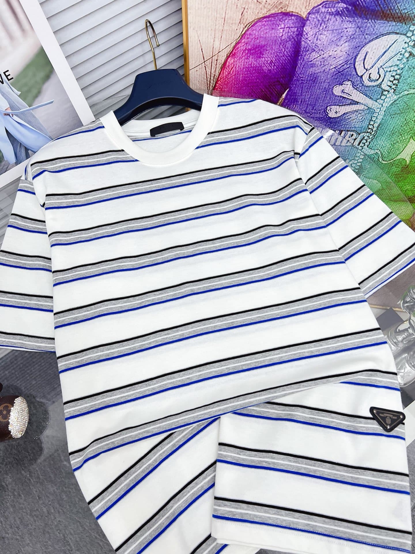 PRADA 2025SS New Printed Short-Sleeved Yupoo Prada T-Shirt image 4