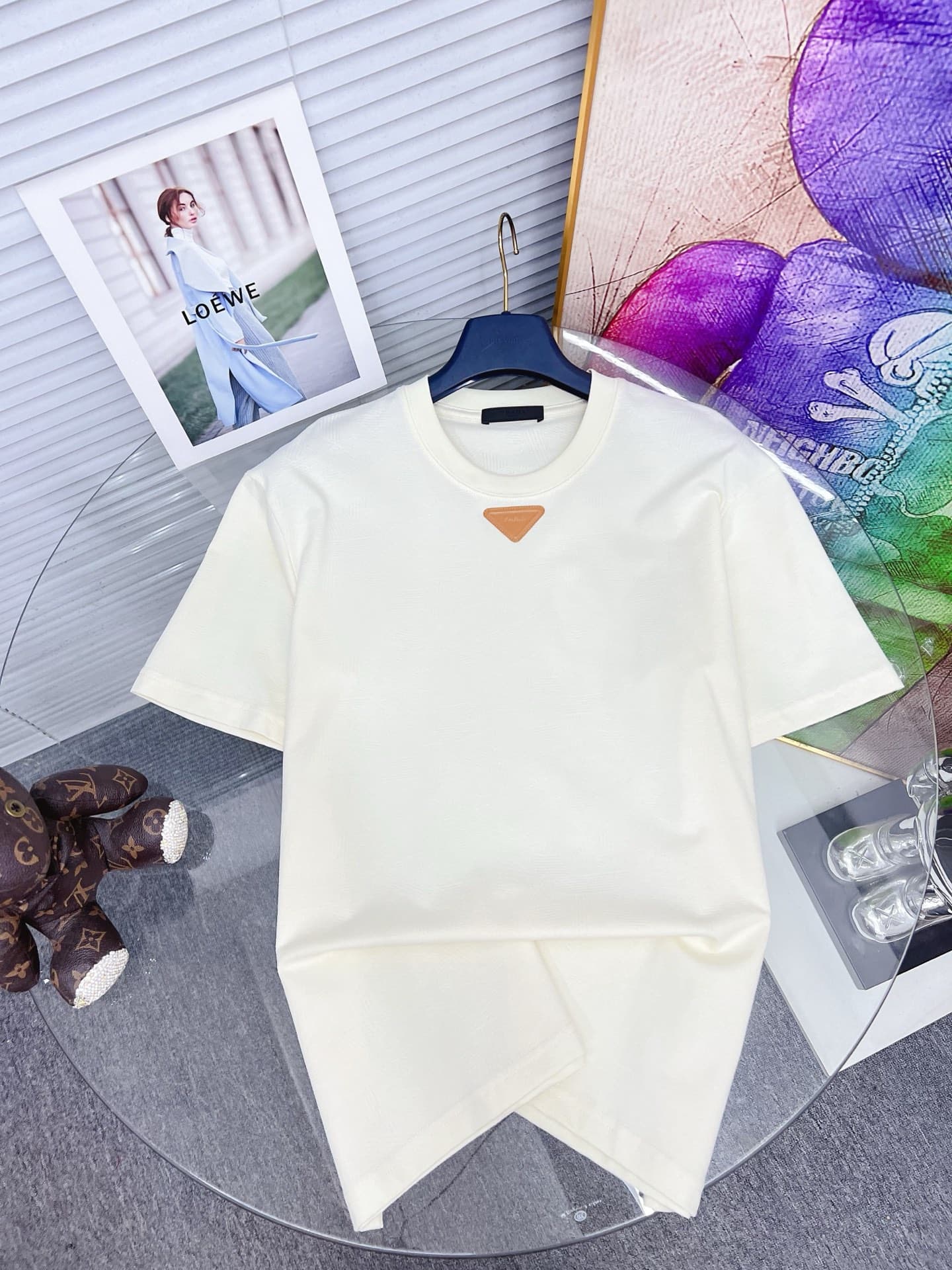 PRADA 2025SS New Printed Short-Sleeved Yupoo Prada T-Shirt Black image 2