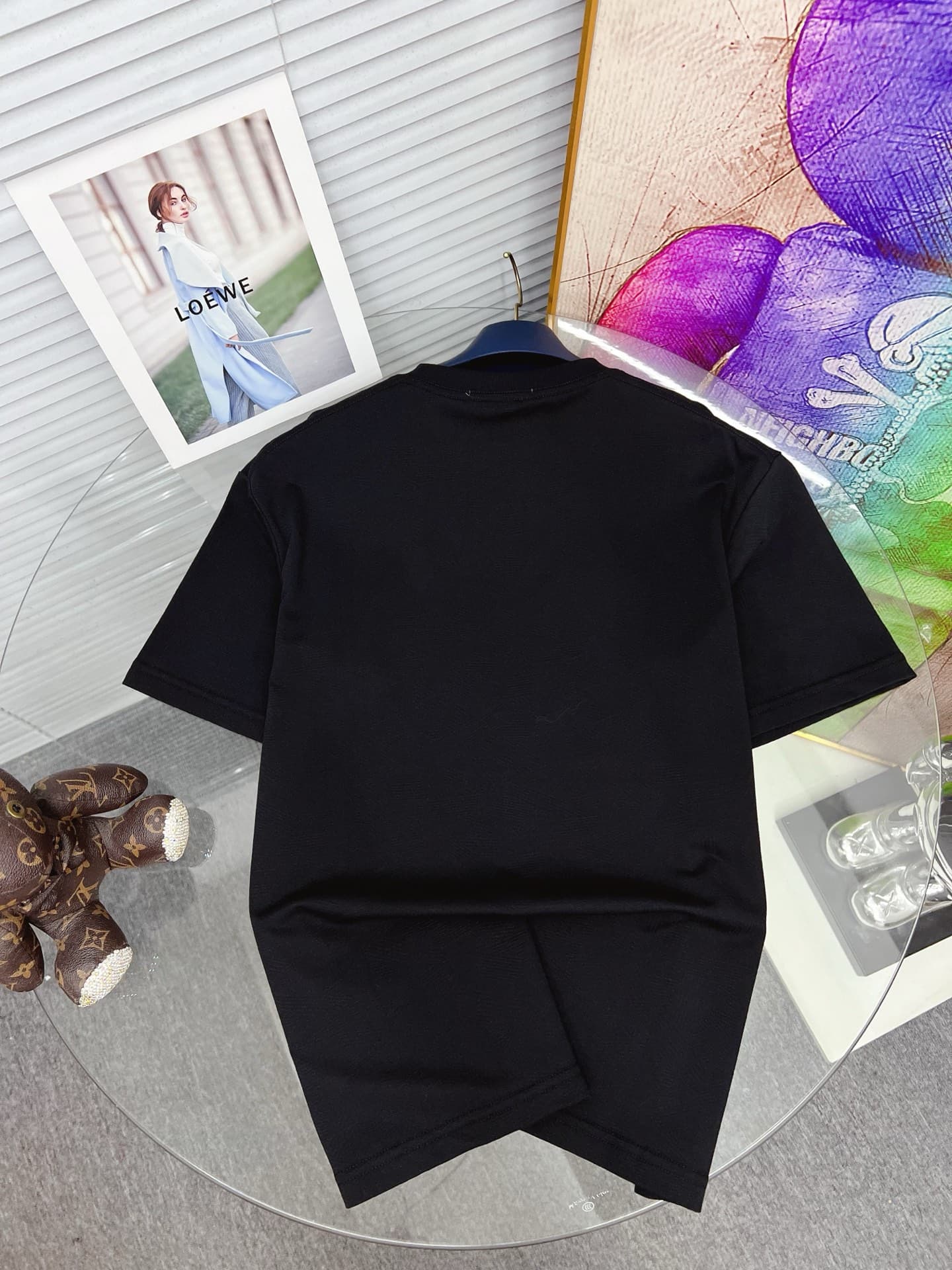 PRADA 2025SS New Printed Short-Sleeved Yupoo Prada T-Shirt Black image 8