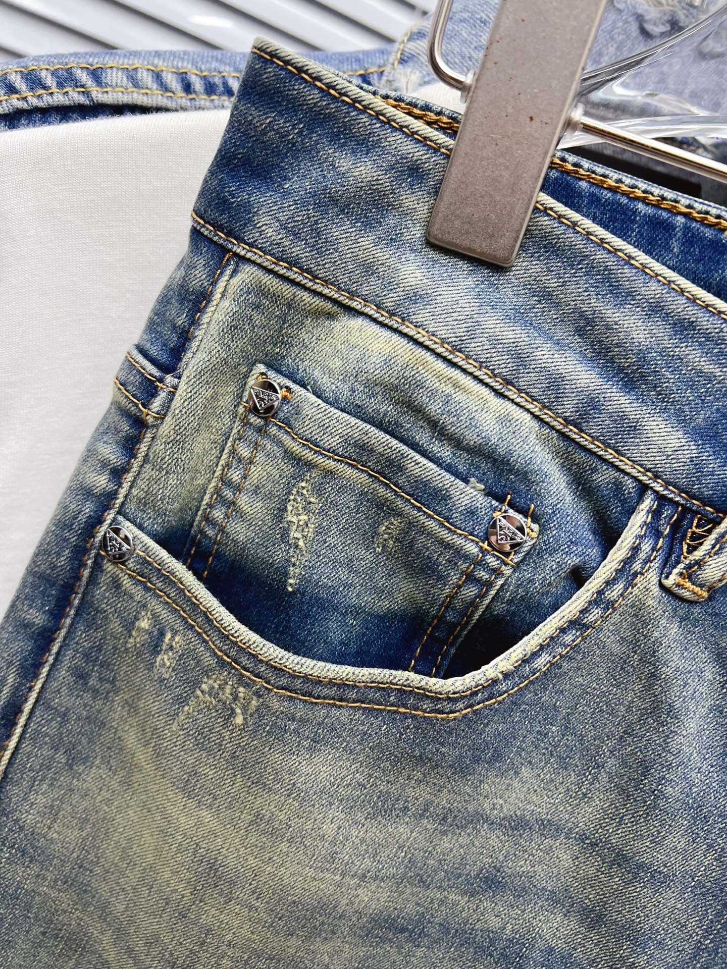 PRADA Men's Denim Shorts Yupoo Prada Shorts image 4