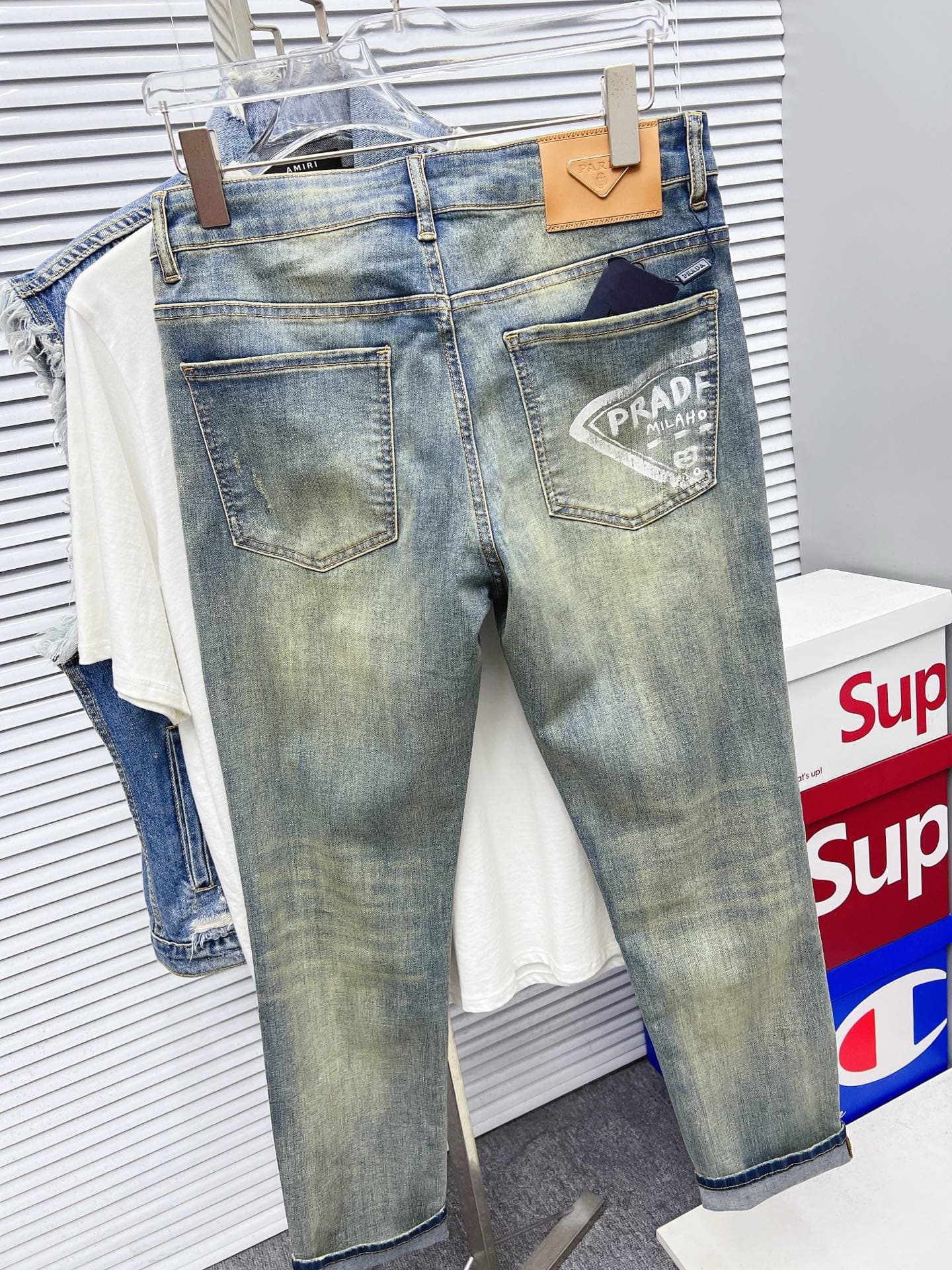 PRADA Men's Denim Shorts Yupoo Prada Shorts image 7