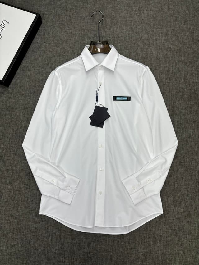 PRADA men's long-sleeved shirt Yupoo Prada Shirts White | Rep Clothing image 9