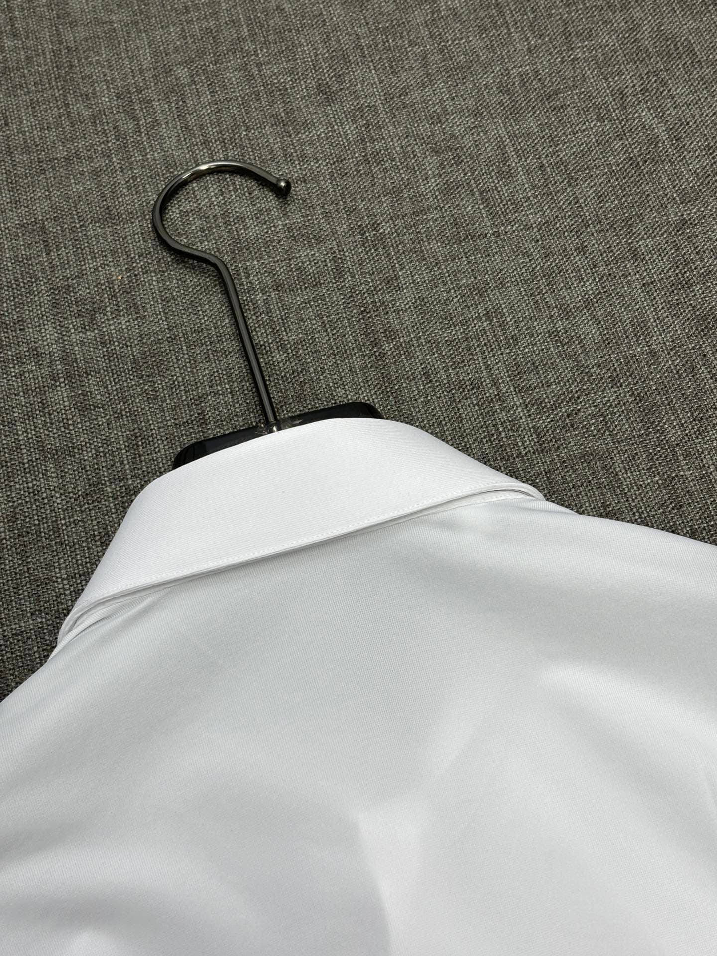 PRADA men's long-sleeved shirt Yupoo Prada Shirts White image 11