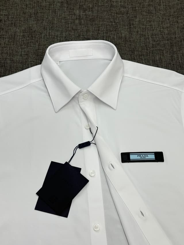PRADA men's long-sleeved shirt Yupoo Prada Shirts White | Rep Clothing image 12