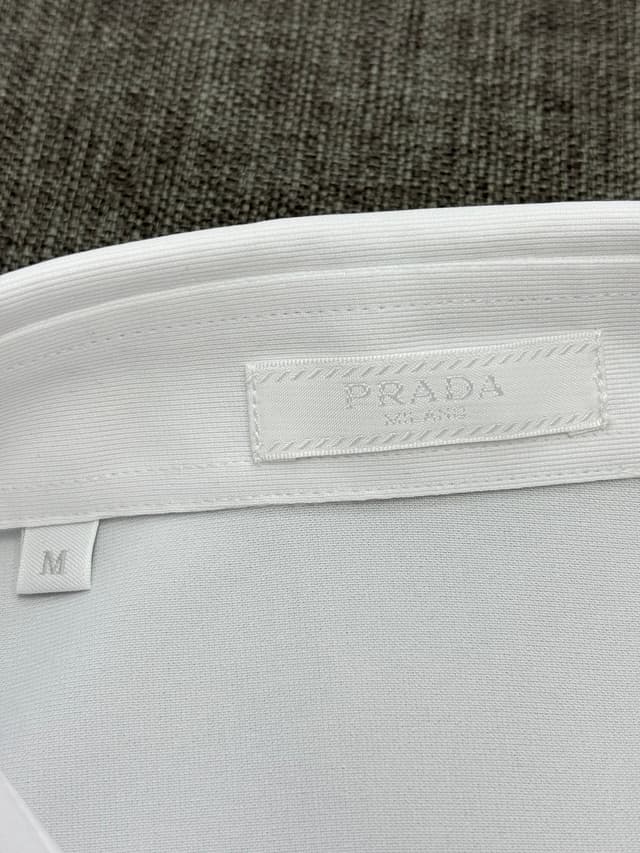 PRADA men's long-sleeved shirt Yupoo Prada Shirts White | Rep Clothing image 14