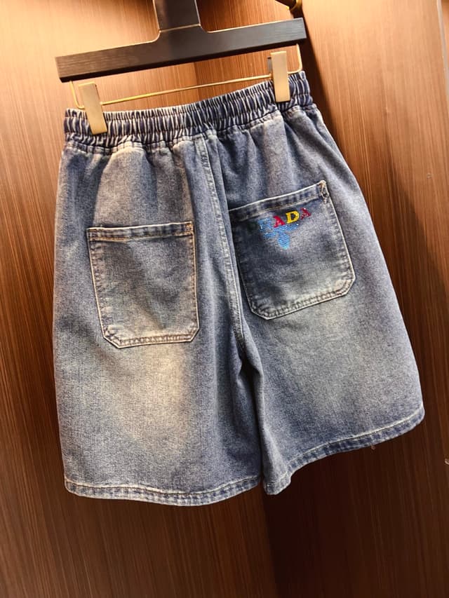 PRADA new style denim shorts Yupoo Prada shorts Dark Blue | Rep Clothing image 9