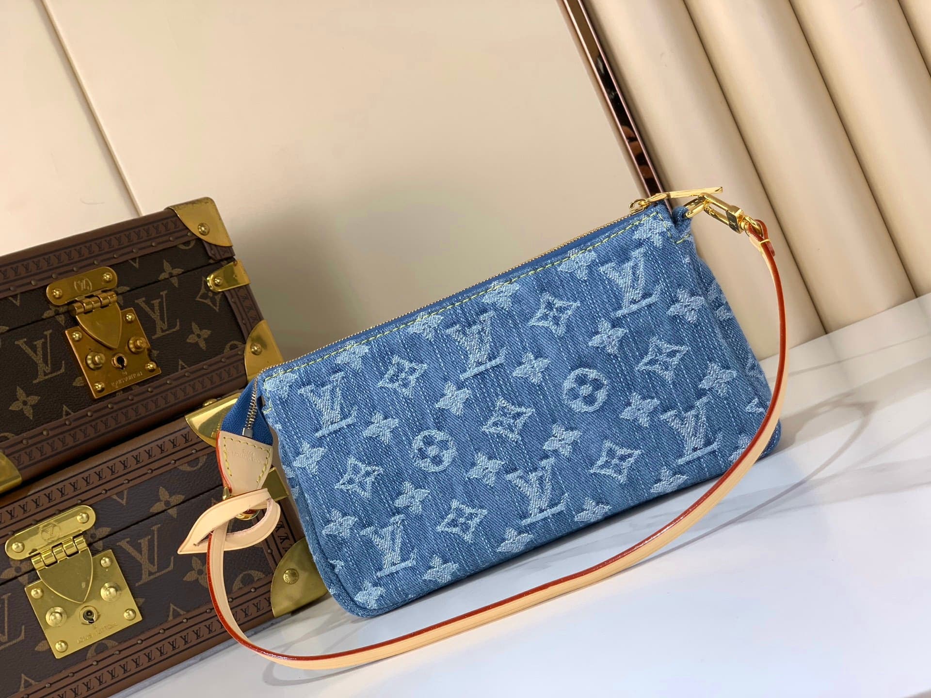 Pochette Accessories Cargo Rep Bag Yupoo Blue Denim M27602 23.5cm image 8