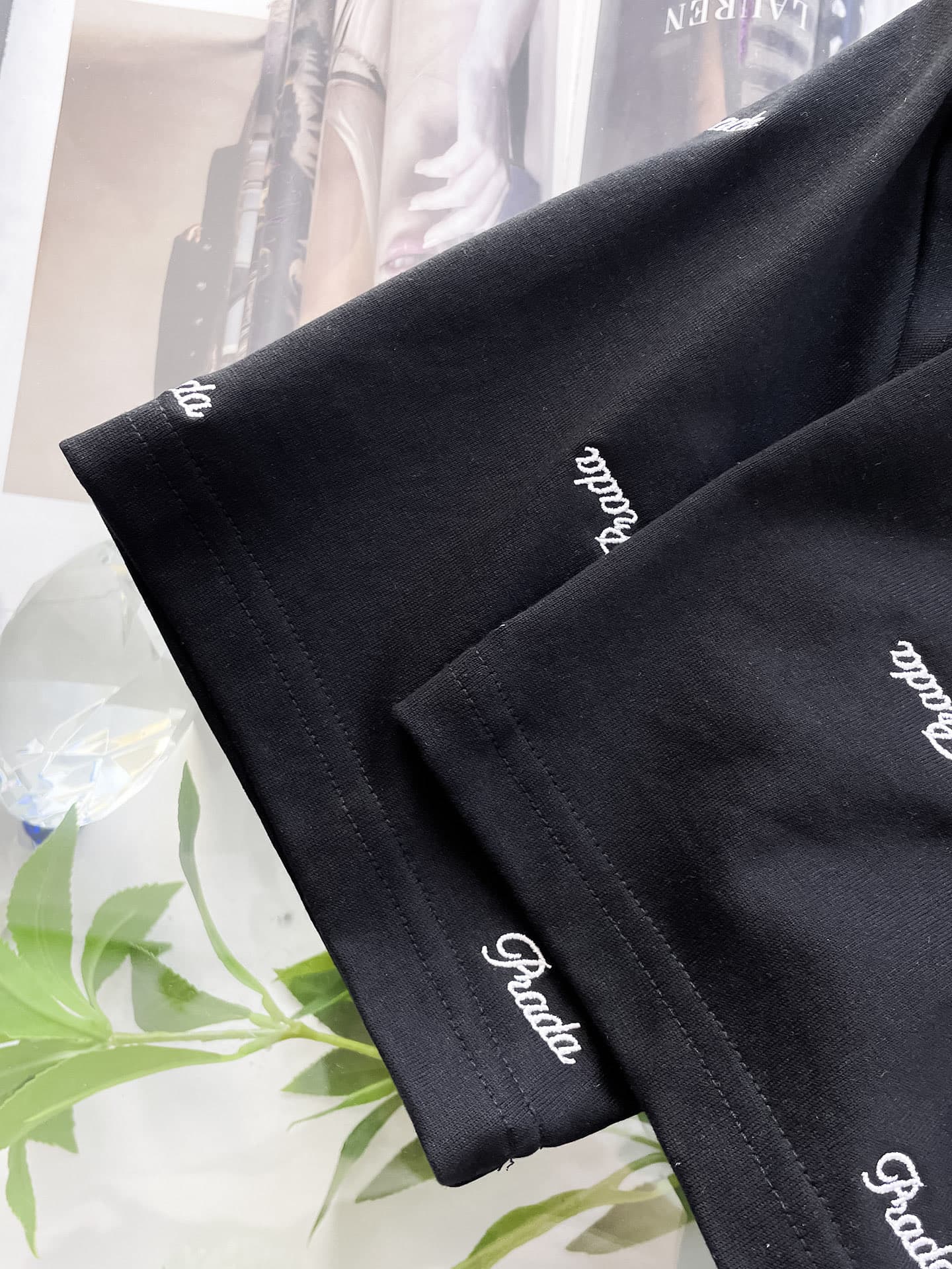 Prada New Men's Casual Short-Sleeved Yupoo Prada Shirt Black image 7