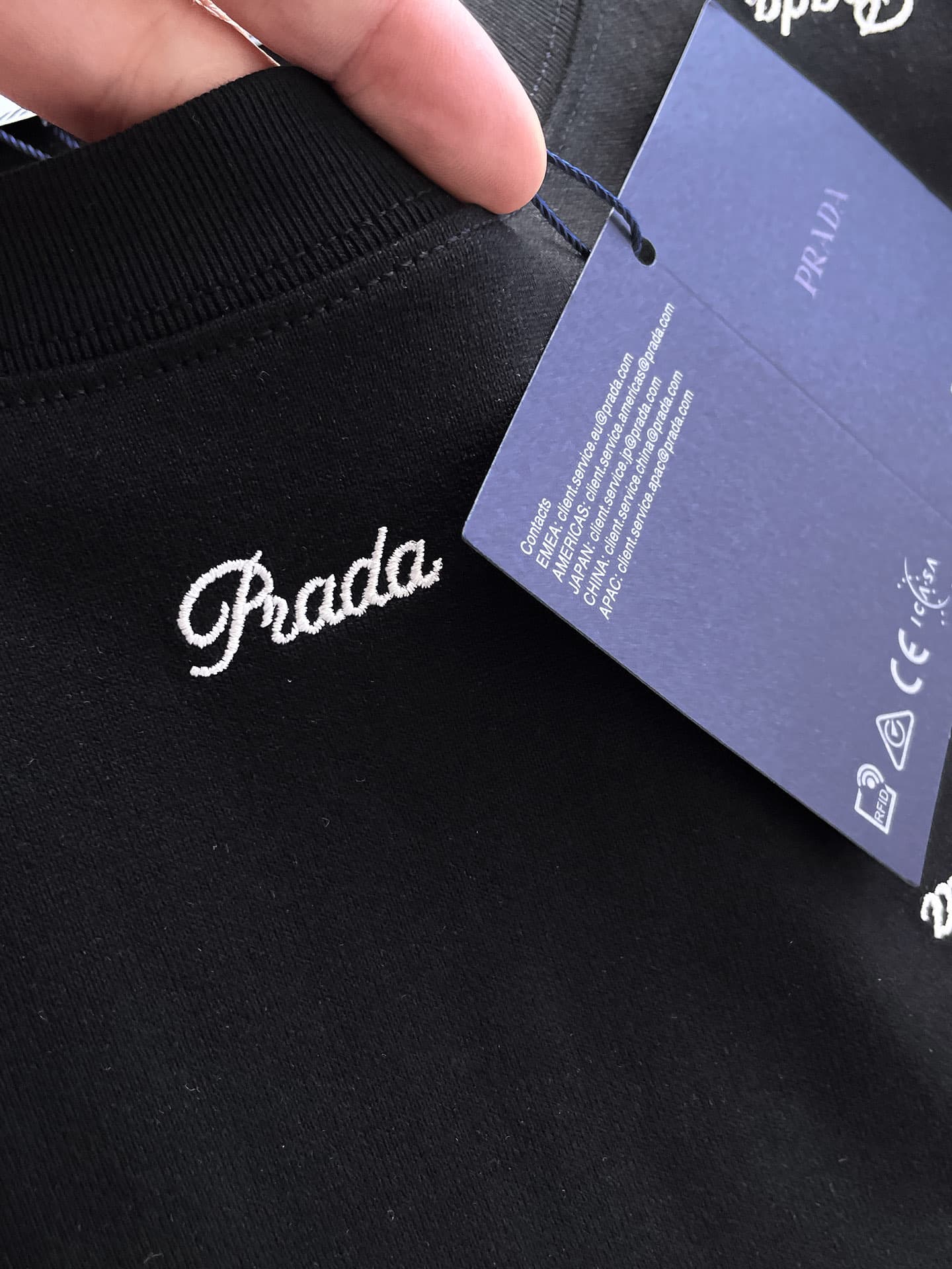 Prada New Men's Casual Short-Sleeved Yupoo Prada Shirt Black image 6