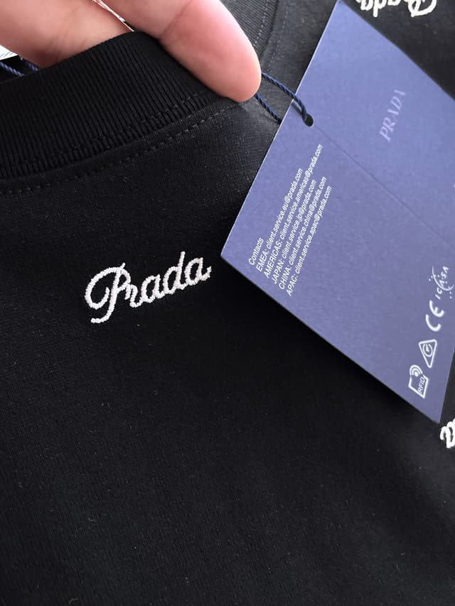 Prada New Men's Casual Short-Sleeved Yupoo Prada Shirt Black | Rep Clothing image 6
