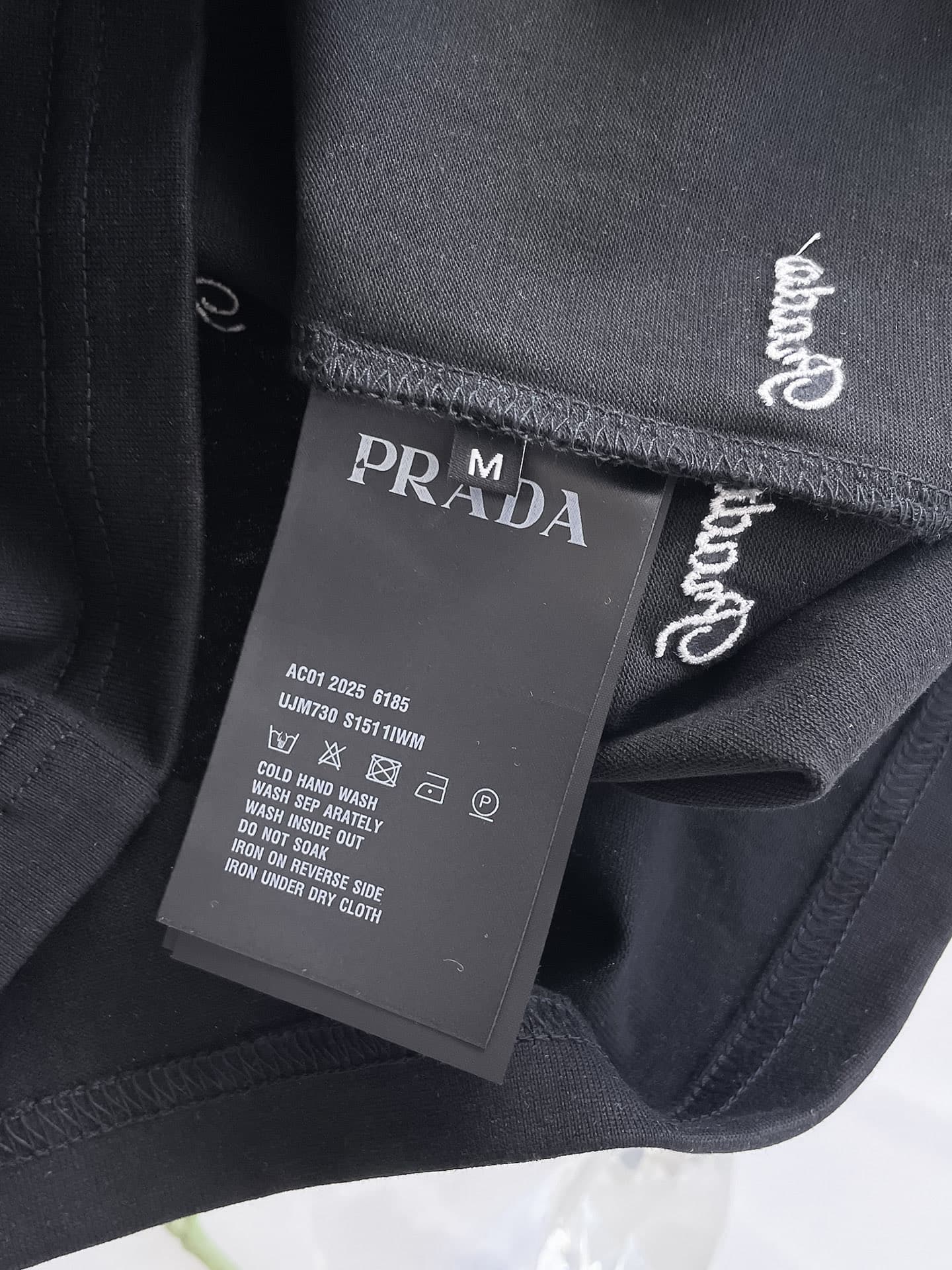 Prada New Men's Casual Short-Sleeved Yupoo Prada Shirt Black image 8