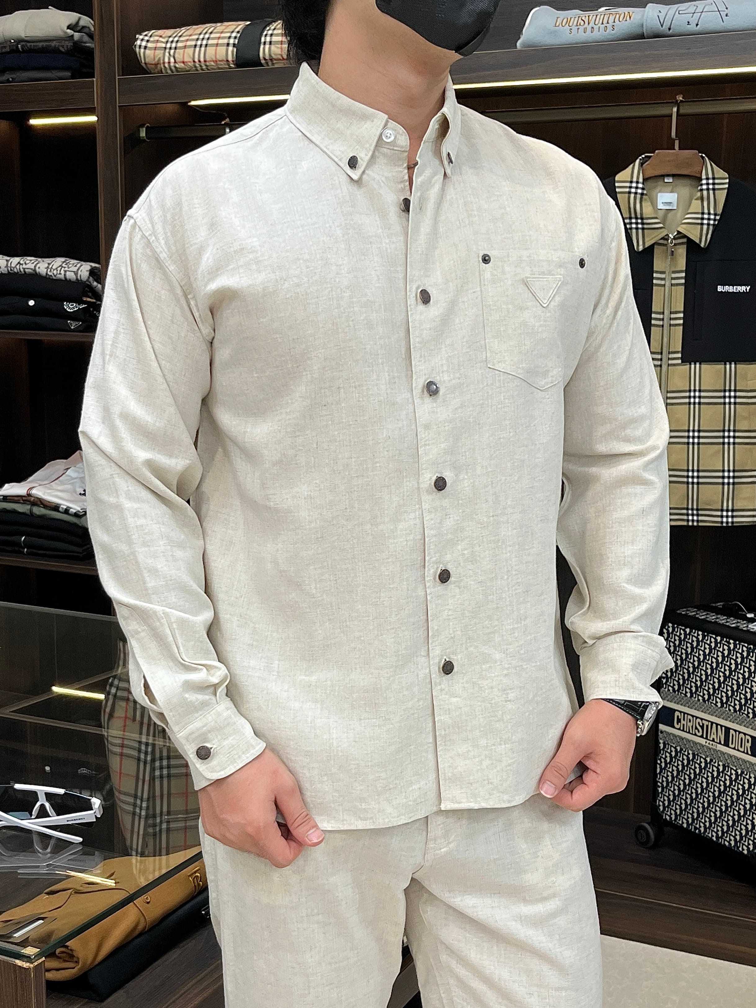 Prada new white shirt and Pants set Yupoo Prada Clothing image 5