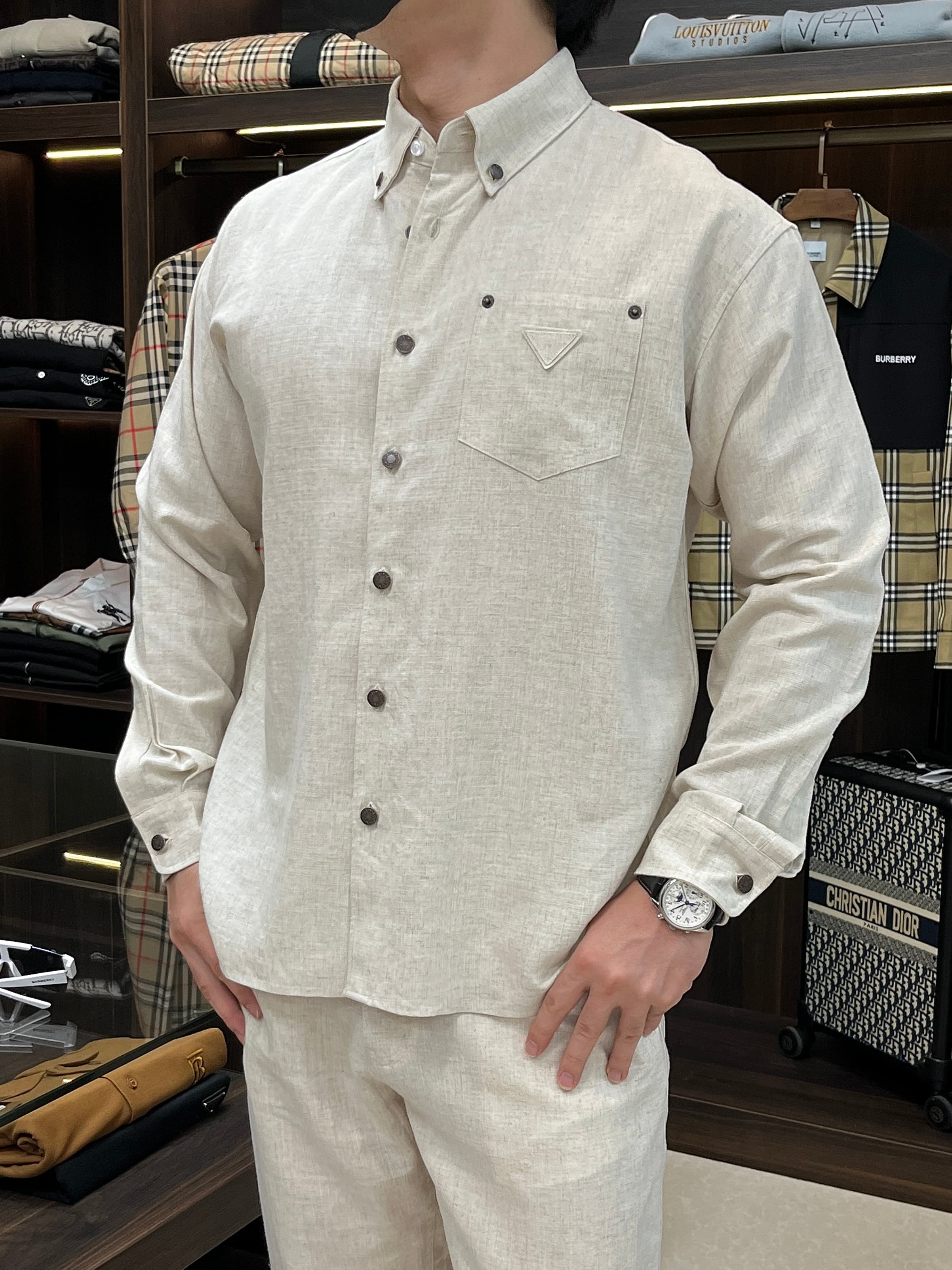 Prada new white shirt and Pants set Yupoo Prada Clothing image 7