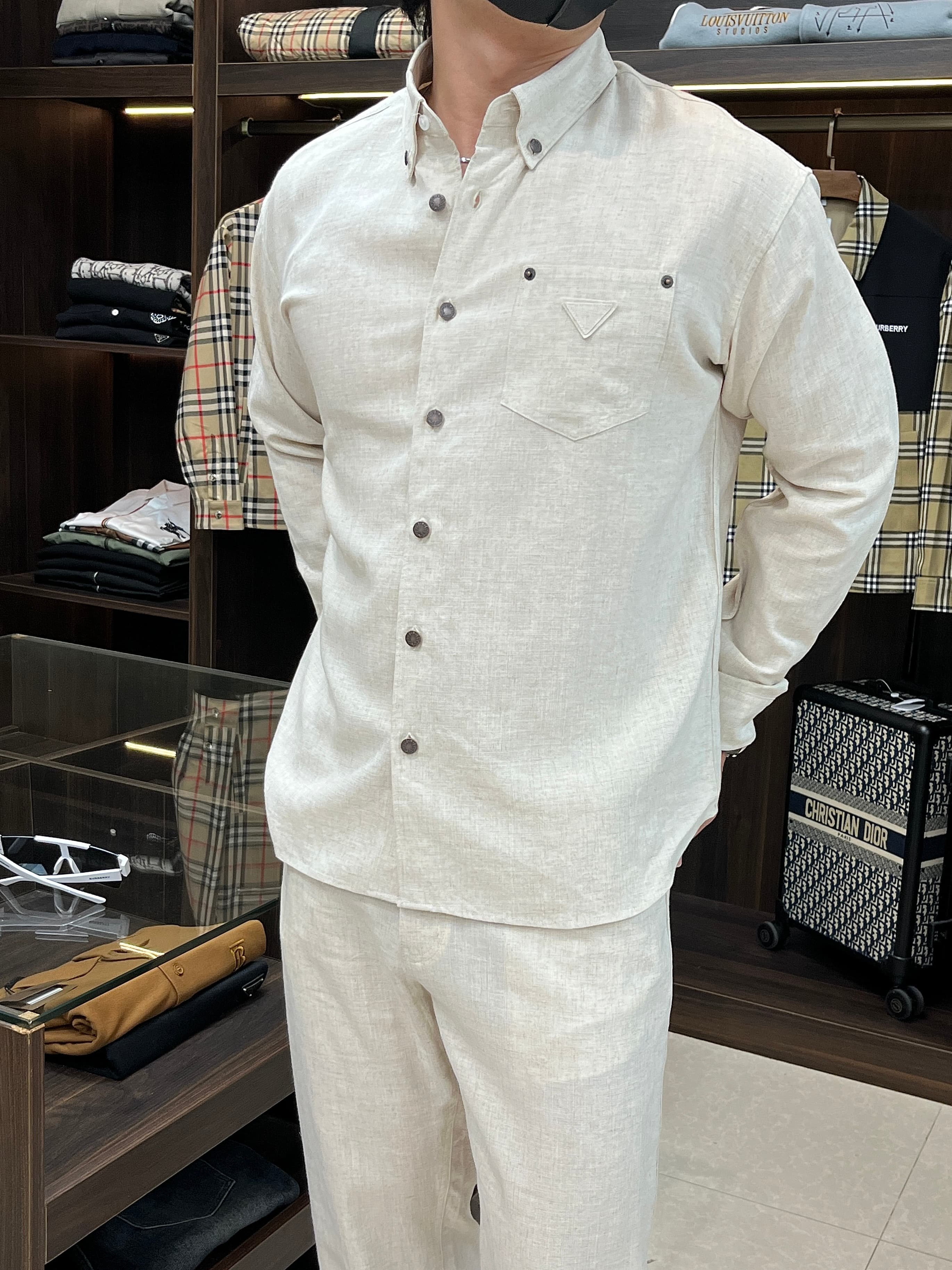 Prada new white shirt and Pants set Yupoo Prada Clothing image 8