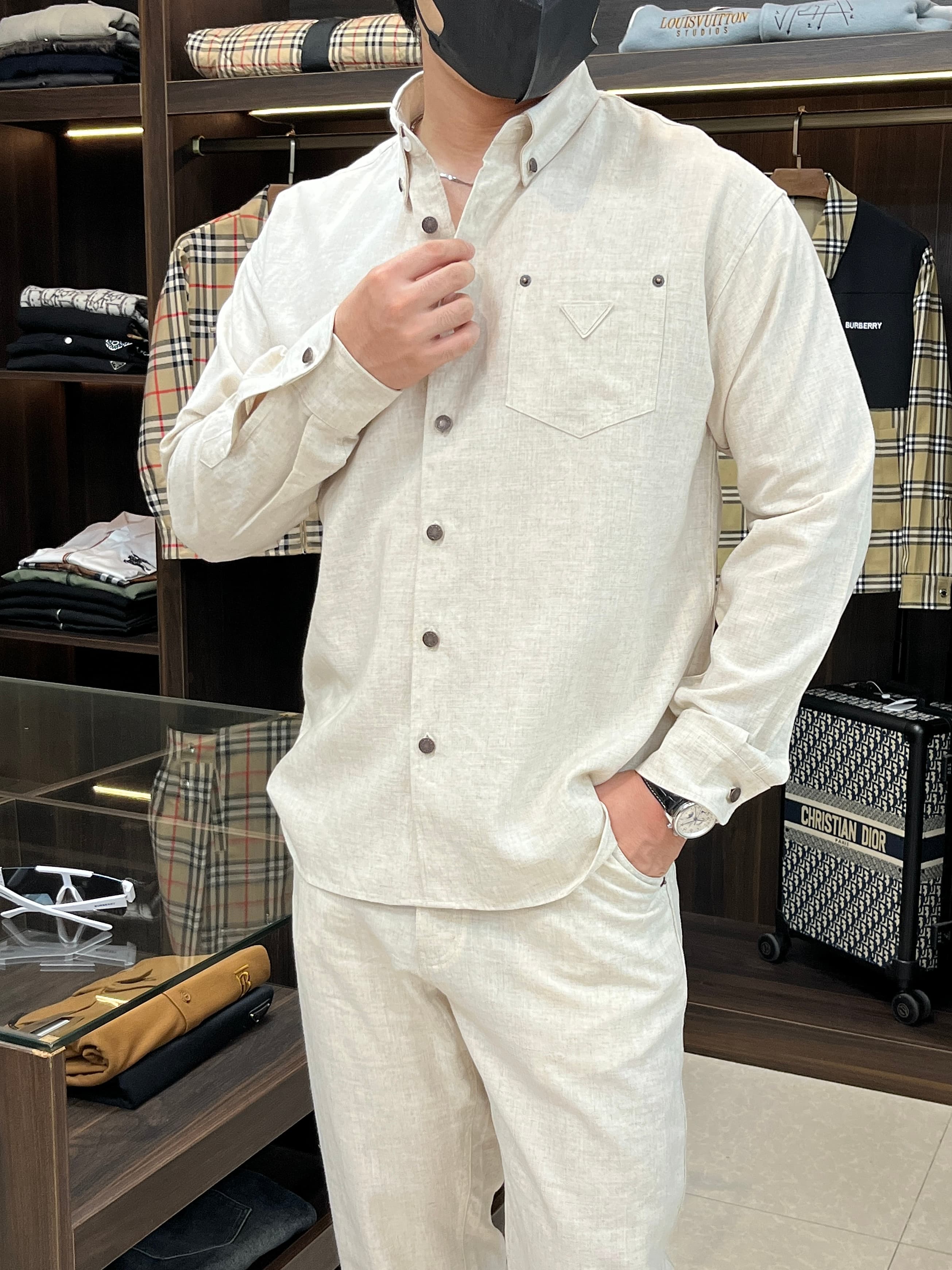 Prada new white shirt and Pants set Yupoo Prada Clothing image 9