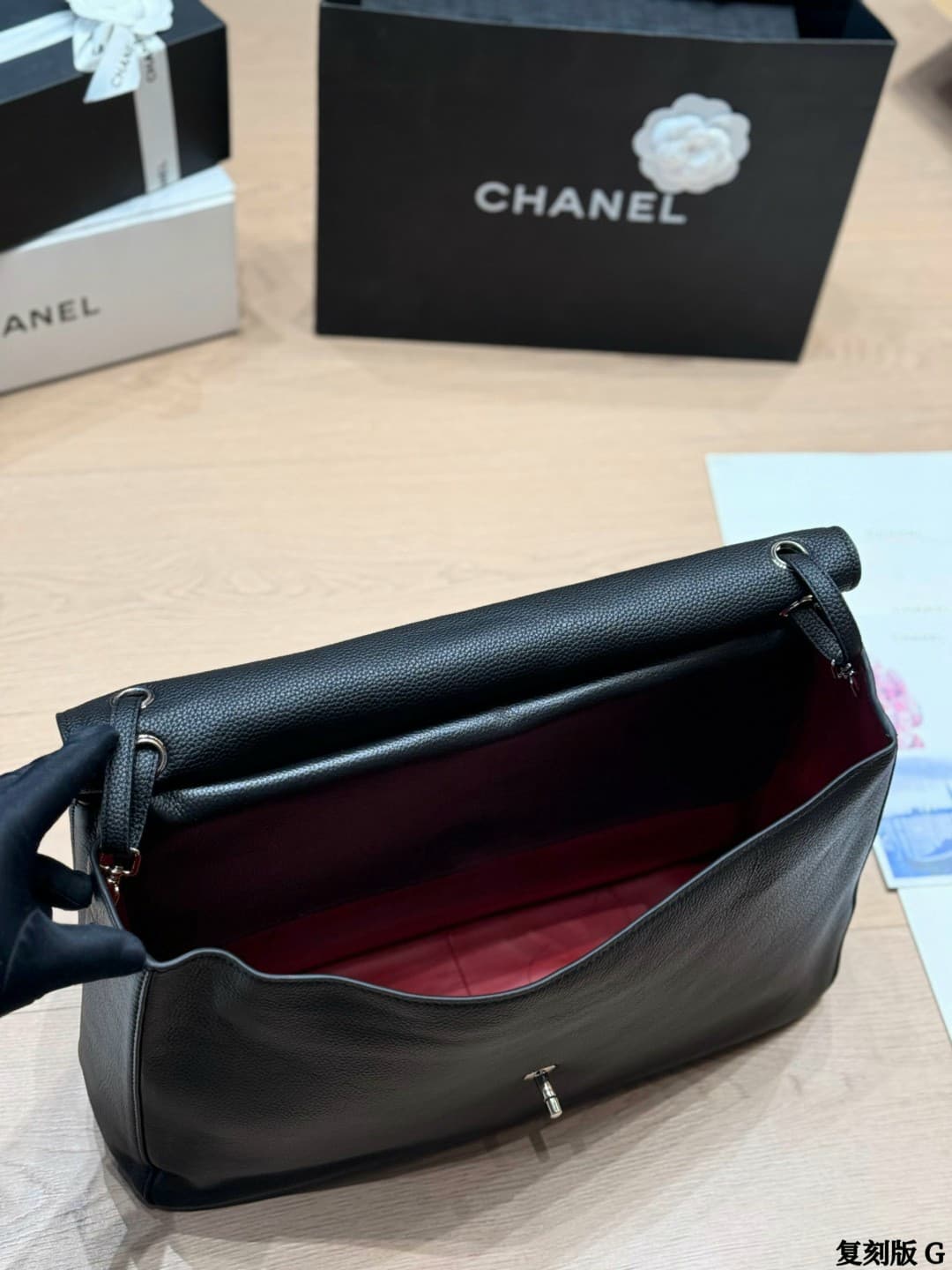 Rep Bag Chanel 26S Maxi Flap Bag – Black Silver image 8