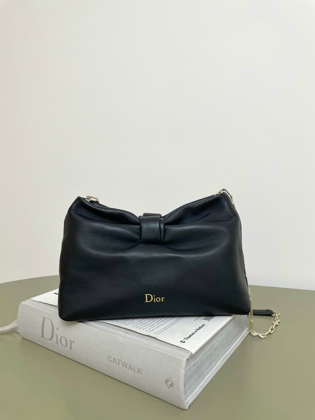Rep Bag Christian Dior Bow Bag – Black Lambskin image 1