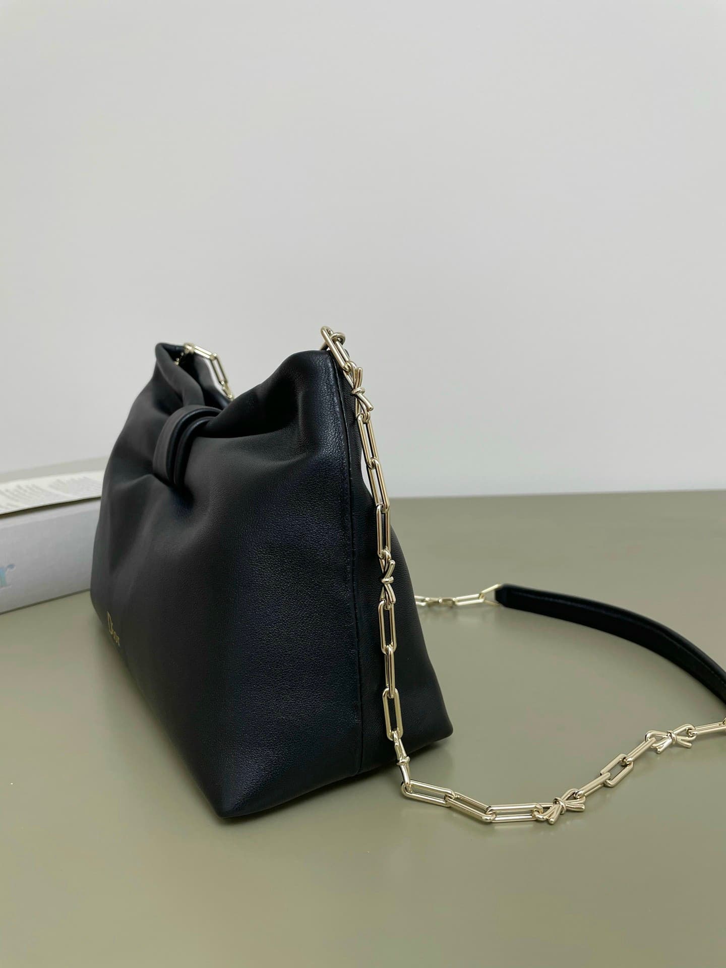 Rep Bag Christian Dior Bow Bag – Black Lambskin image 6