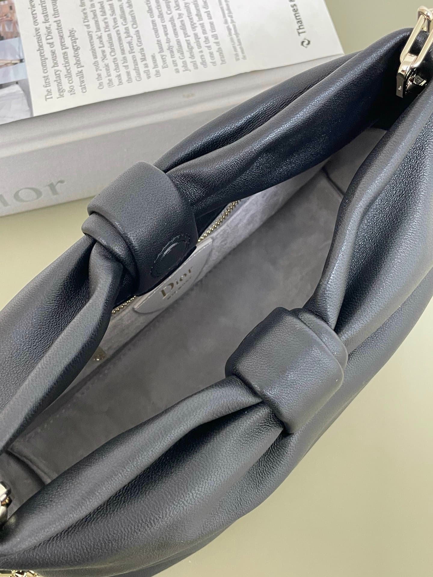 Rep Bag Christian Dior Bow Bag – Black Lambskin image 8