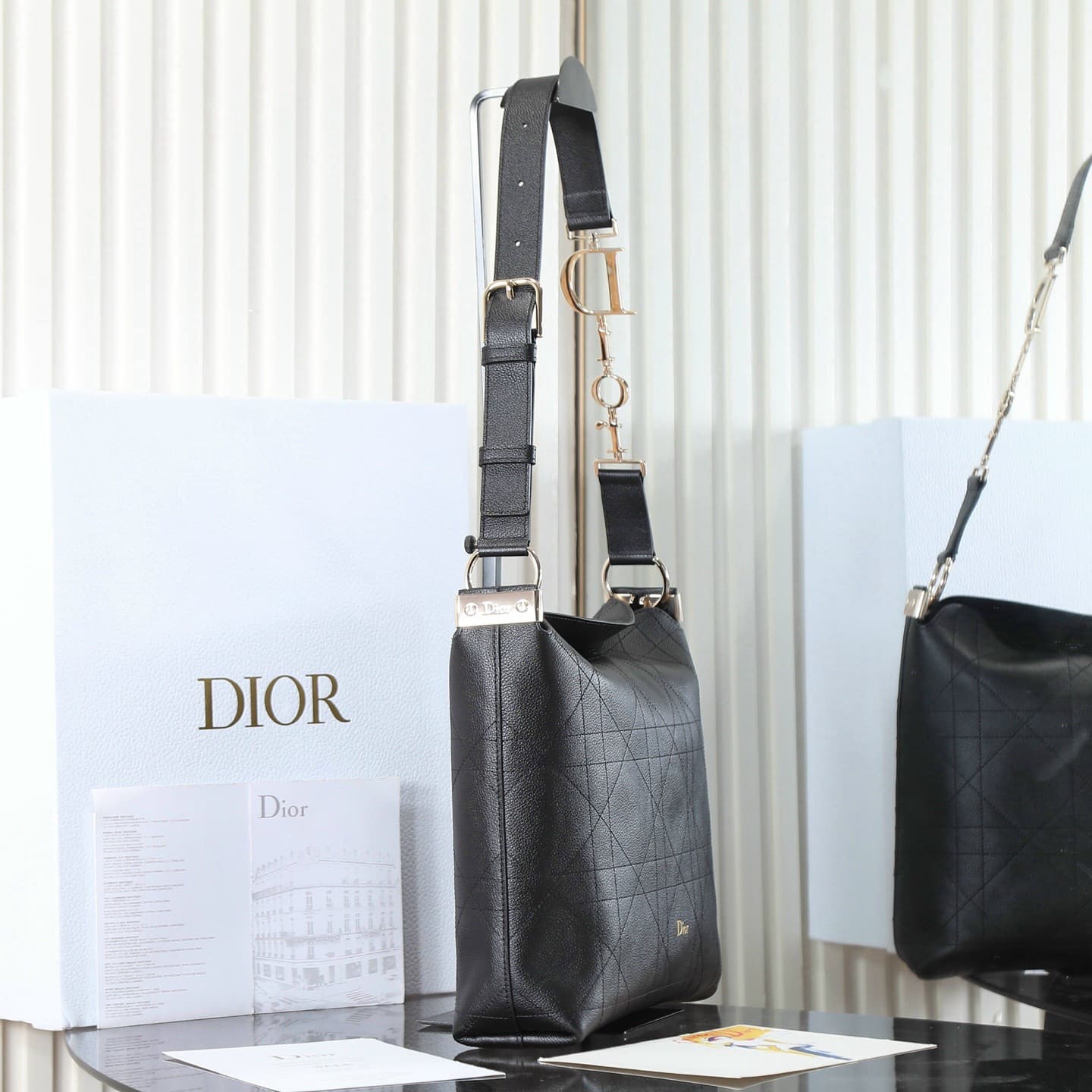 Rep Bag Custian Hobo Bag –Dior Black | P1020 Medium image 2