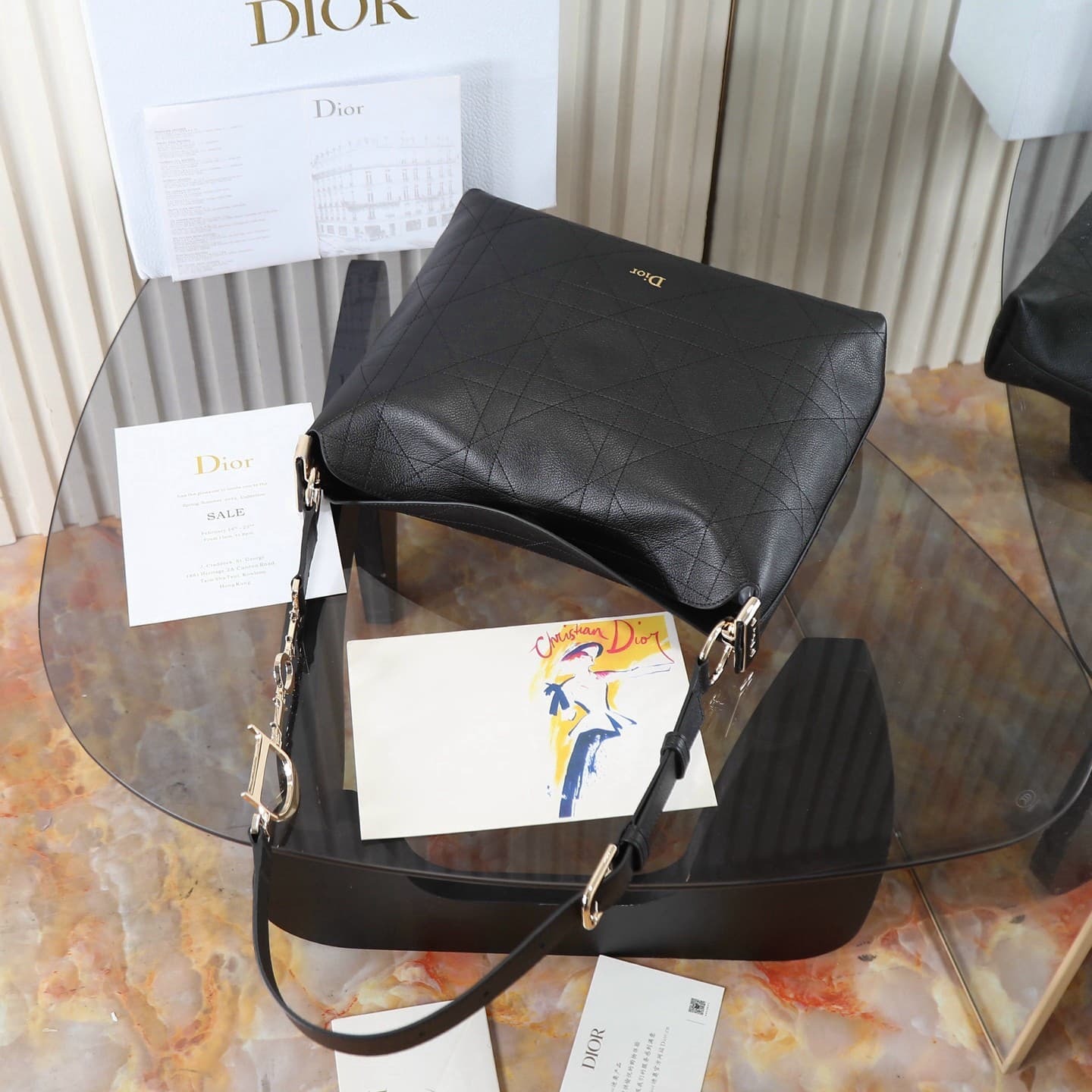 Rep Bag Custian Hobo Bag –Dior Black | P1020 Medium image 3