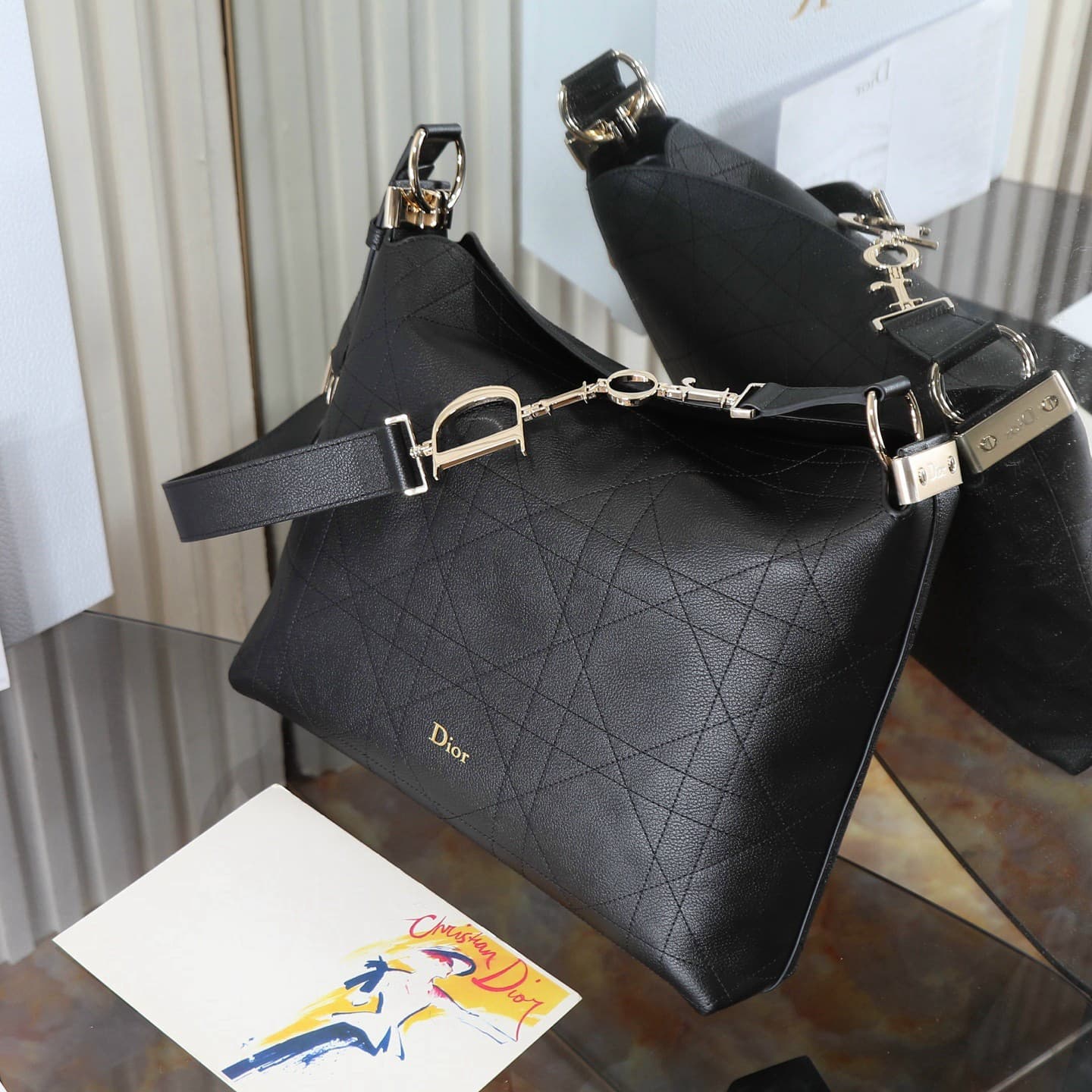 Rep Bag Custian Hobo Bag –Dior Black | P1020 Medium image 5