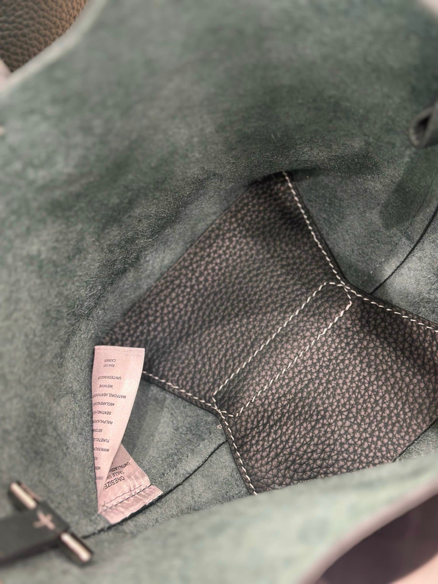 Rep Bag Ralph Lauren Bucket Tote Bag – Dark Green (Small) image 3