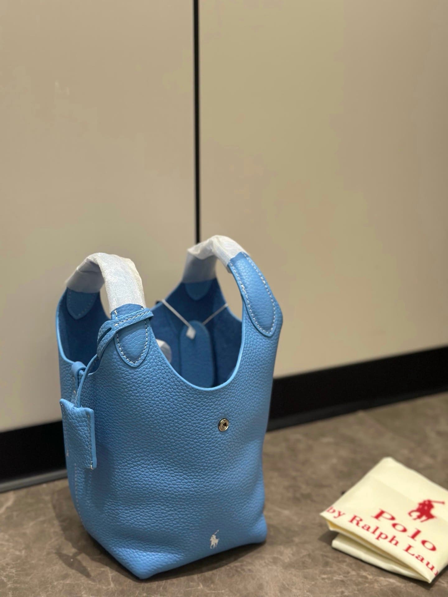 Rep Bag Ralph Lauren Bucket Tote Bag – sky blue image 6
