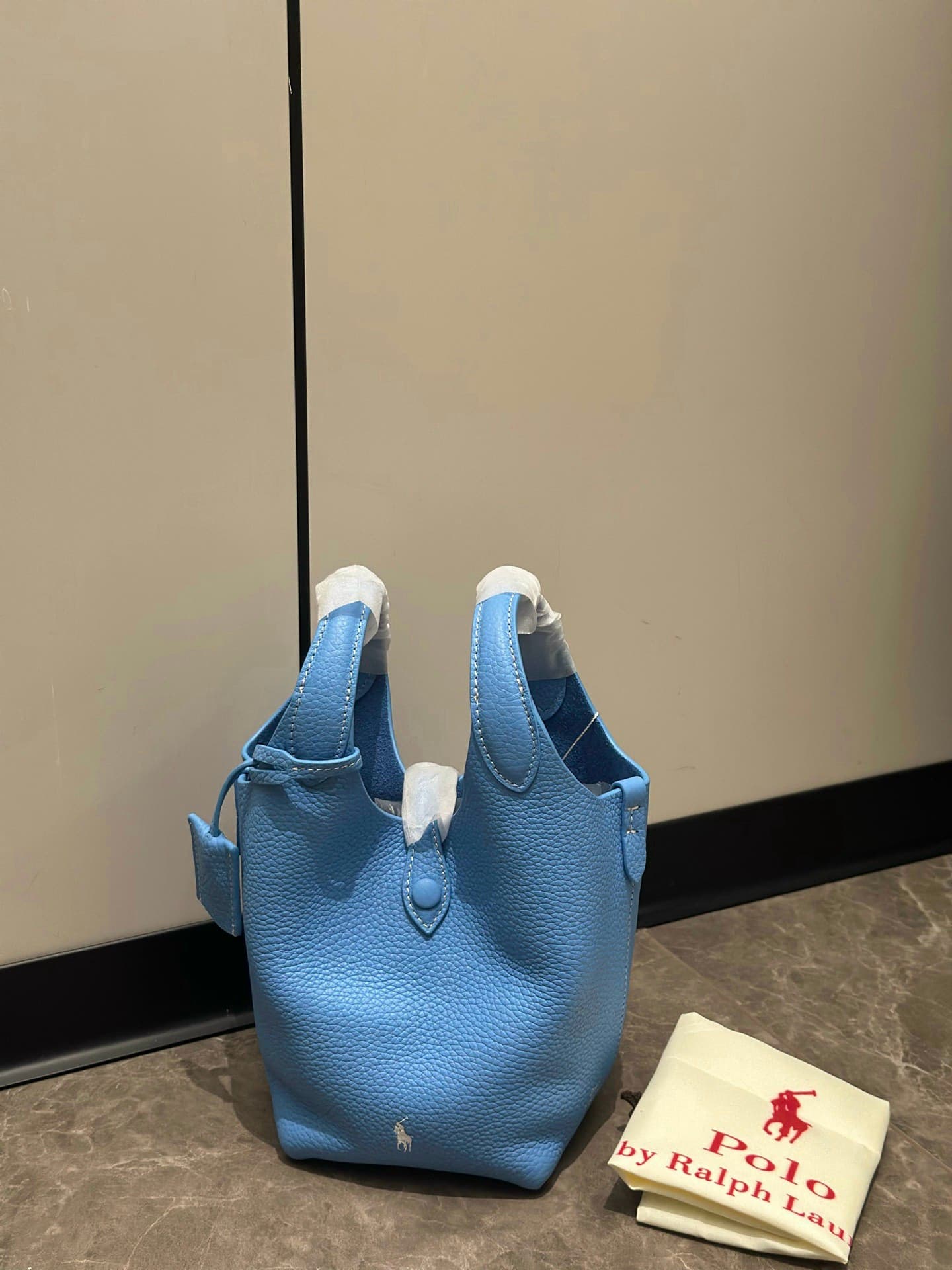 Rep Bag Ralph Lauren Bucket Tote Bag – sky blue image 7