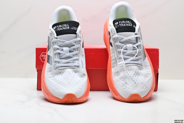 White Upper & Orange Sole New Balance FuelCell Rep Sneakers MFCXLK3 | Yupoo image 7