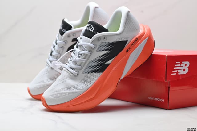 White Upper & Orange Sole New Balance FuelCell Rep Sneakers MFCXLK3 | Yupoo image 8