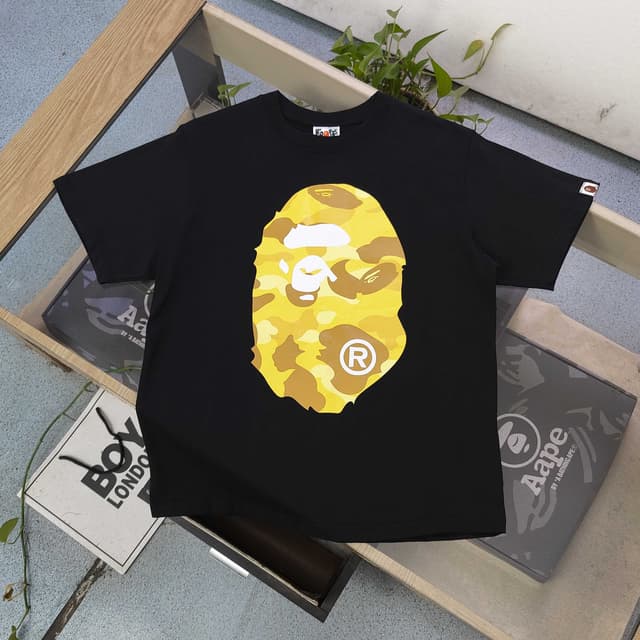 YupooPA Bape Yellow Camo T-Shirt REPS Clothing Black White | Yupoo image 3
